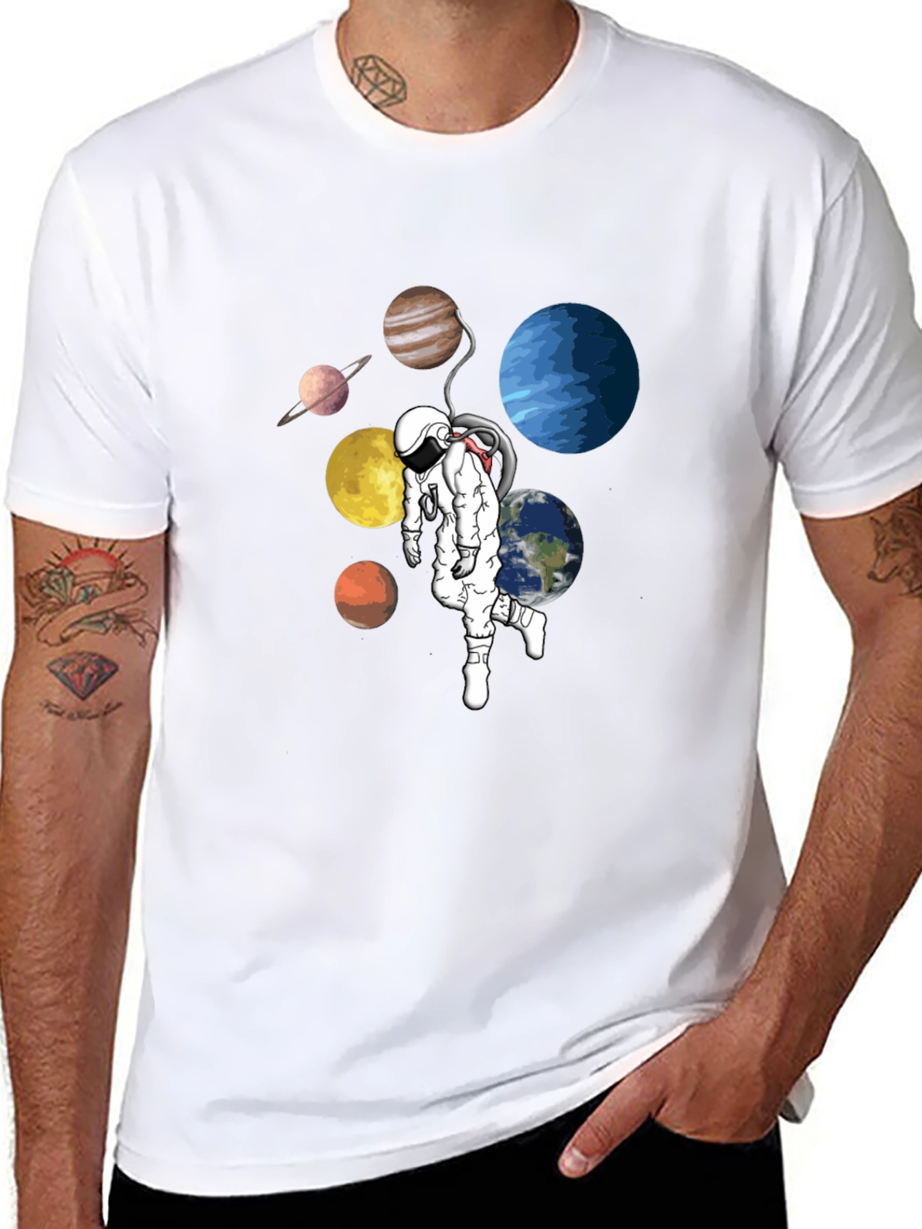 Planetary Astronaut Black T-Shirt
