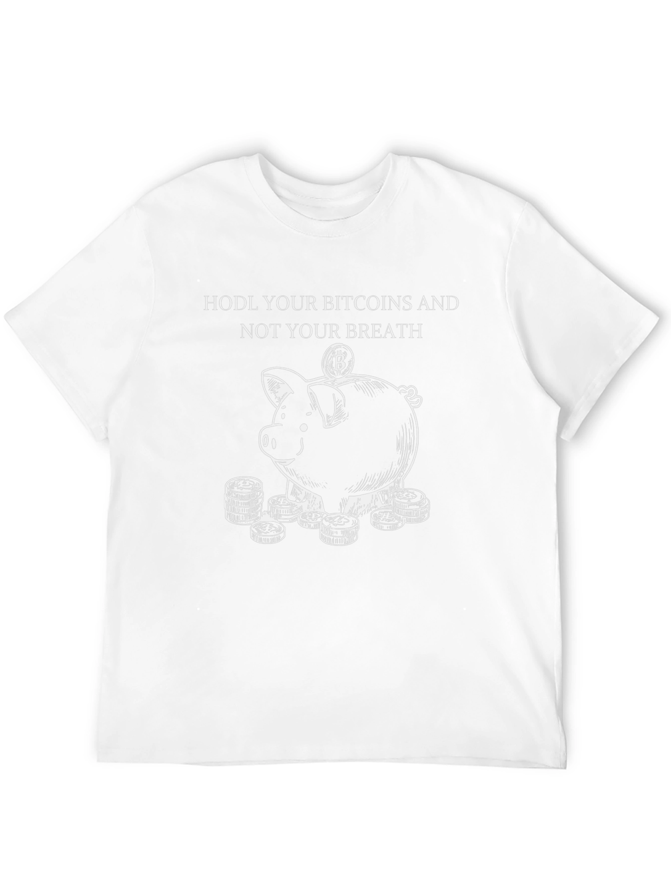 HODL Bitcoin Piggy Bank Black Graphic T-Shirt
