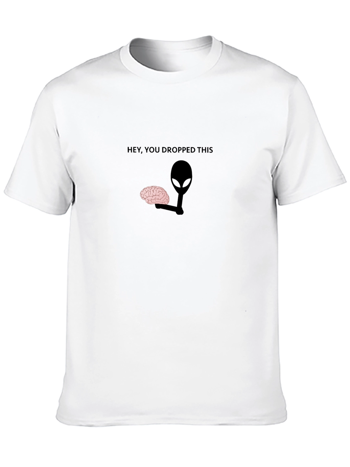 Funny Alien Dropped Brain Graphic T-Shirt