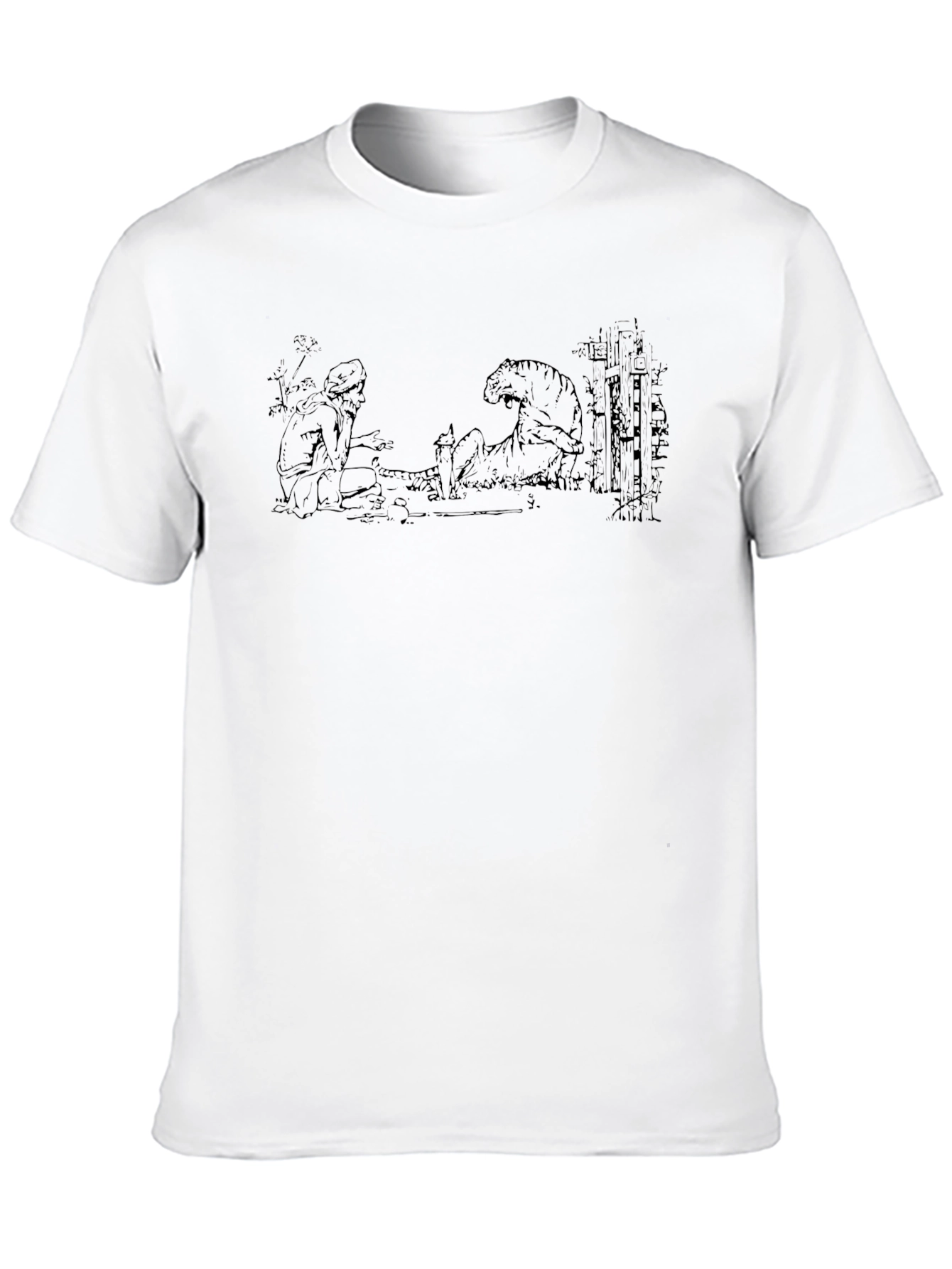 Dark Graphic Tee: Man and Beast