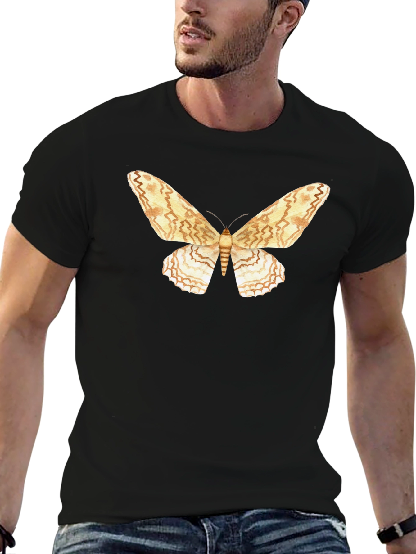 Moth Graphic T-Shirt - Stylish Nature Tee
