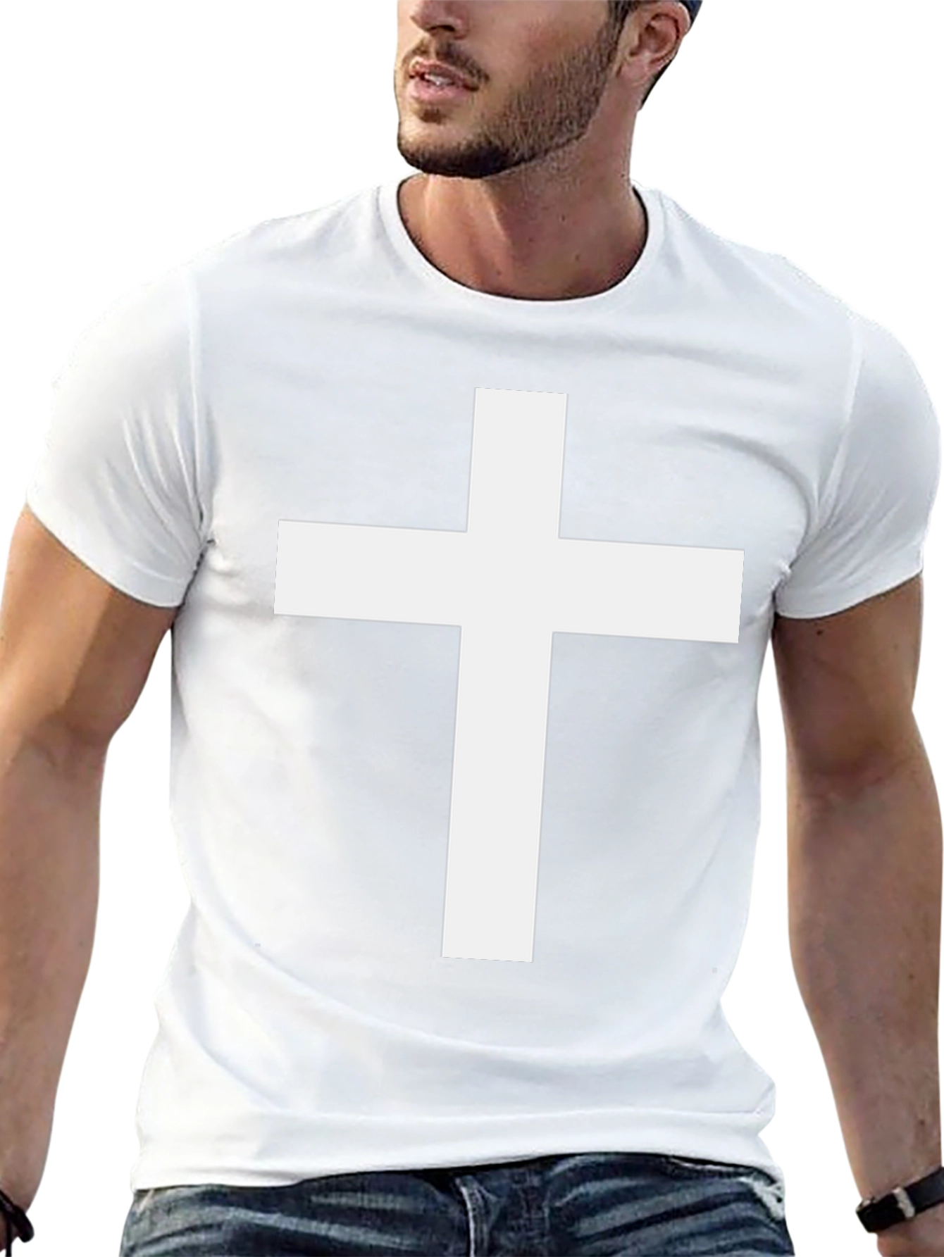Simple Cross Graphic T-Shirt - Unisex