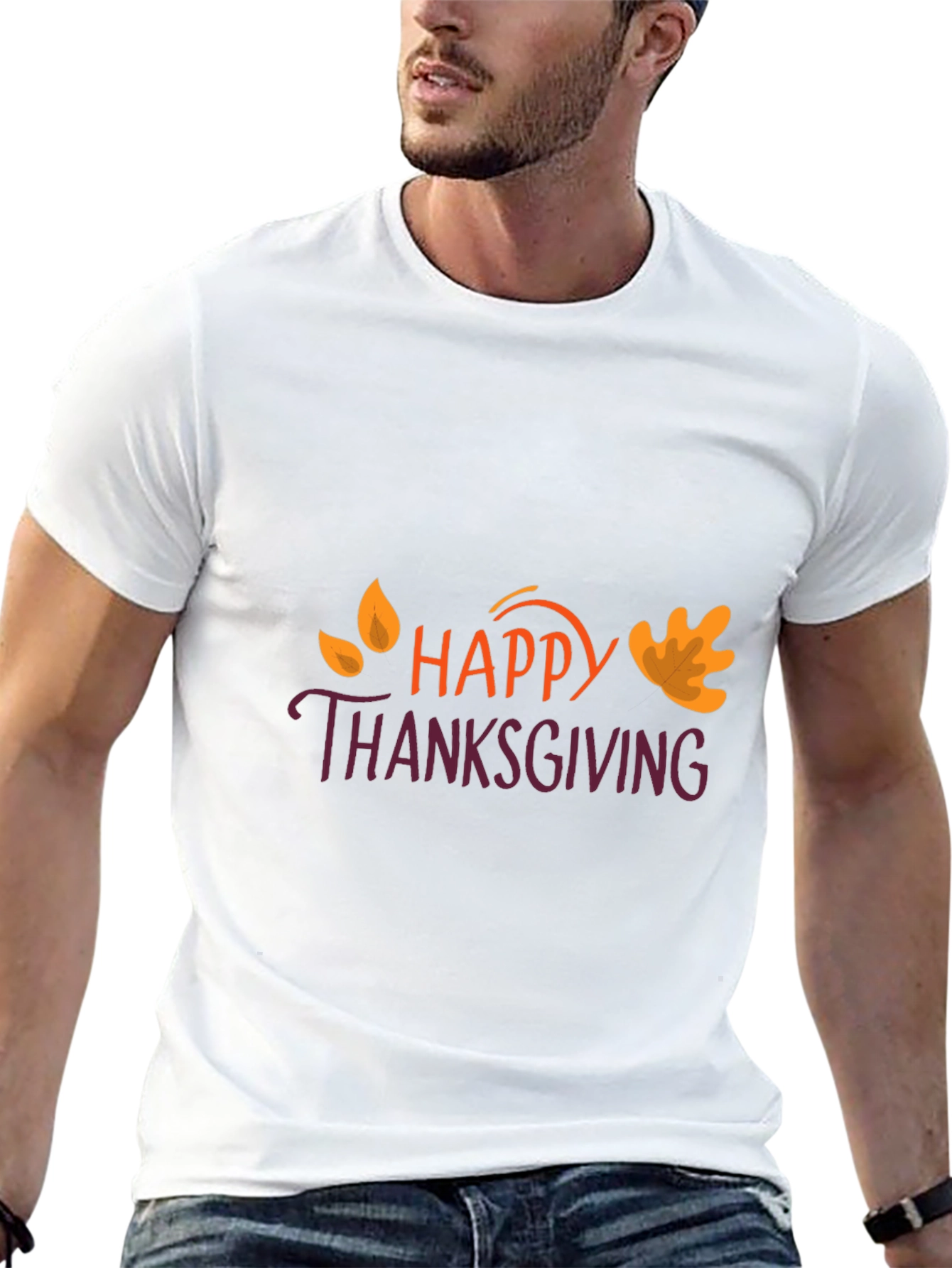 Happy Thanksgiving Graphic Tee - Holiday Apparel