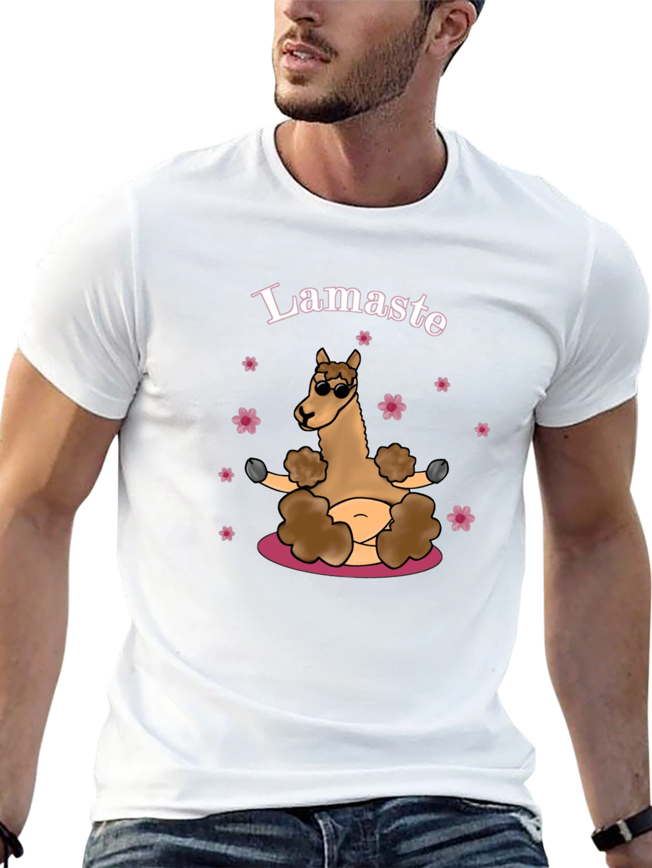 Lamaste Yoga Llama Graphic T-Shirt