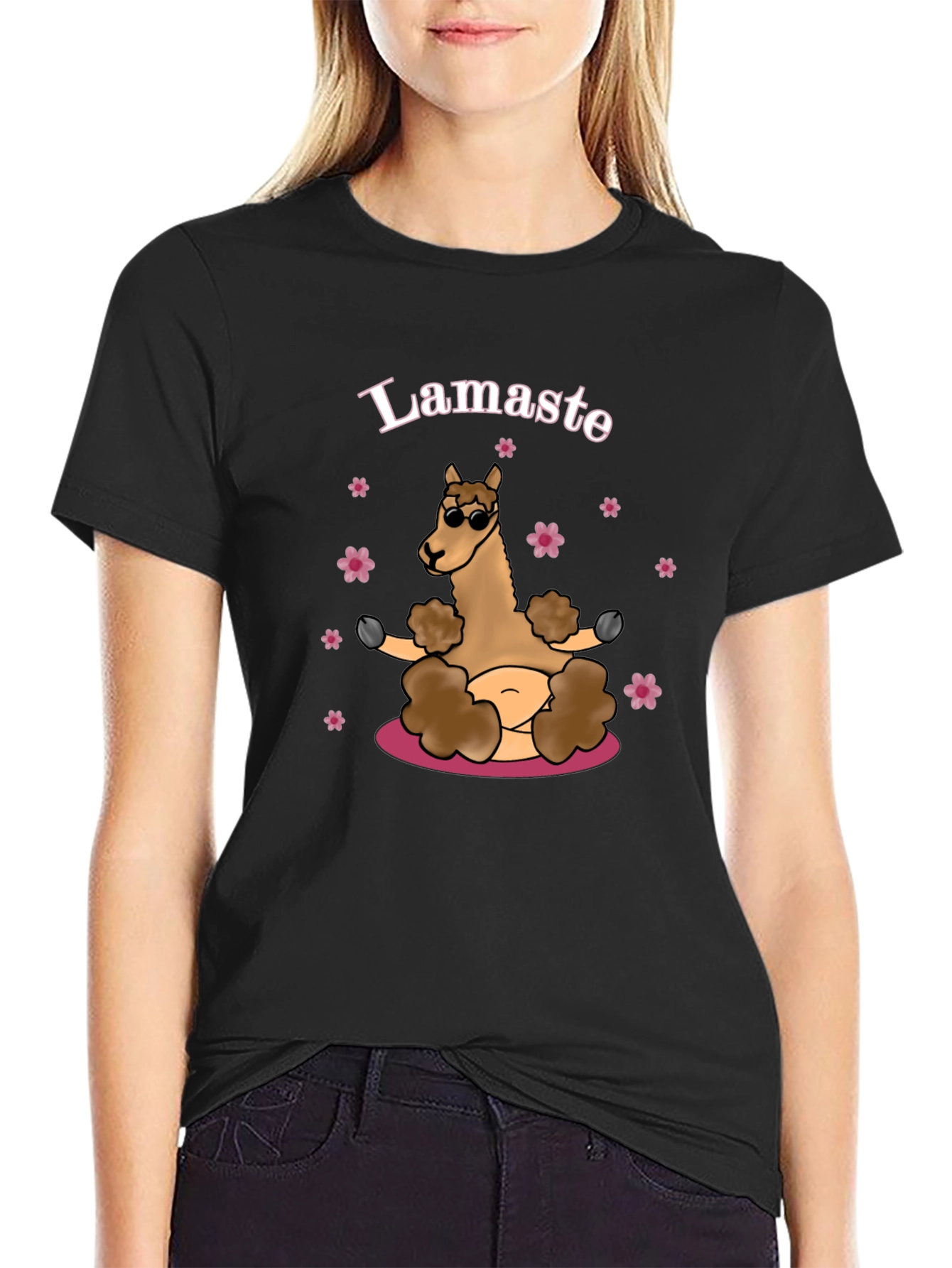 Lamaste Yoga Llama Graphic T-Shirt