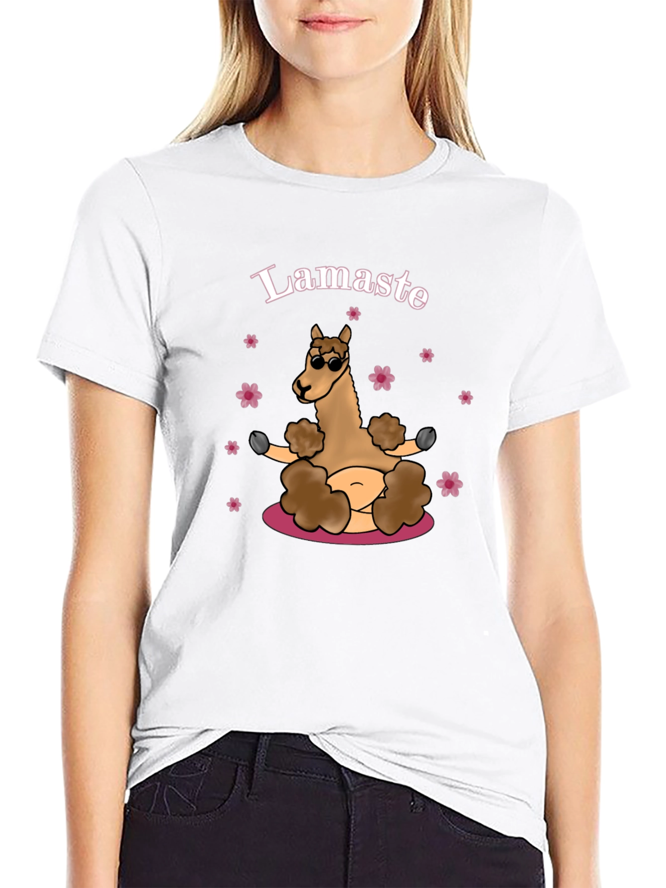 Lamaste Yoga Llama Graphic T-Shirt