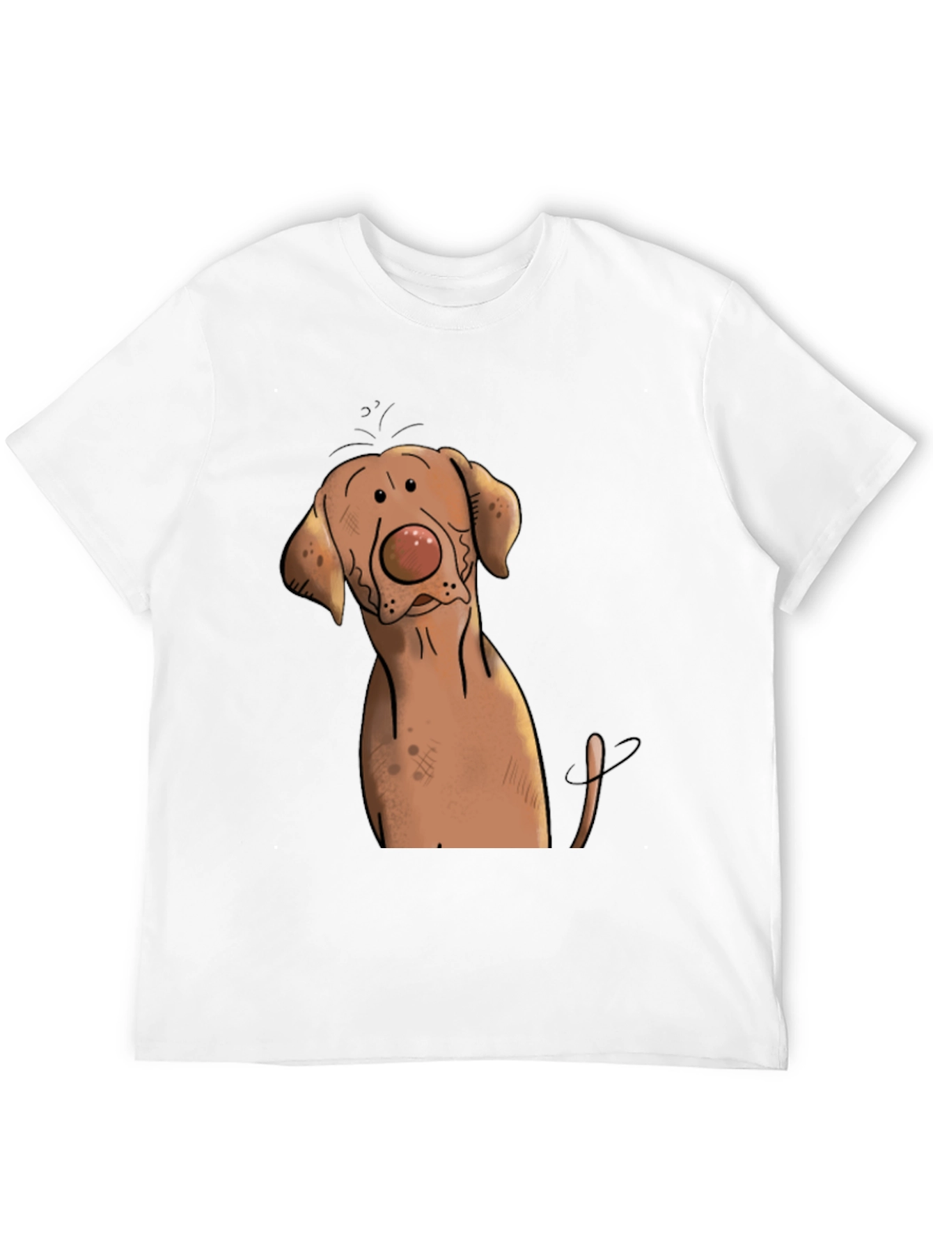 Funny Dog Graphic Tee - Black Cotton T-Shirt
