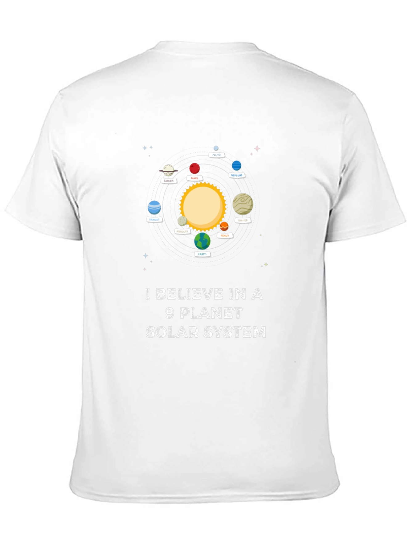 9 Planet Solar System Graphic Tee