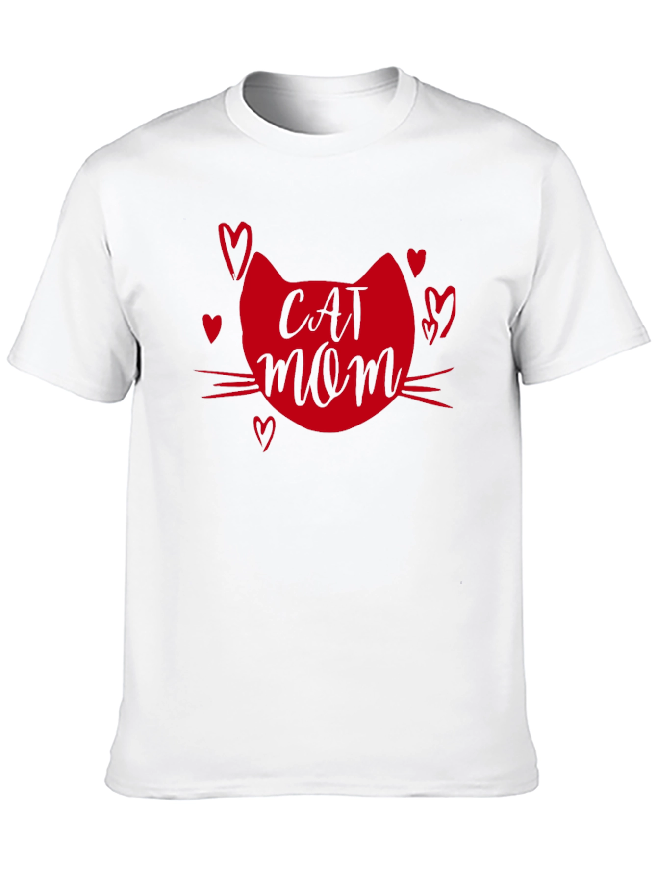 Cat Mom T-Shirt - Heart Graphic Tee