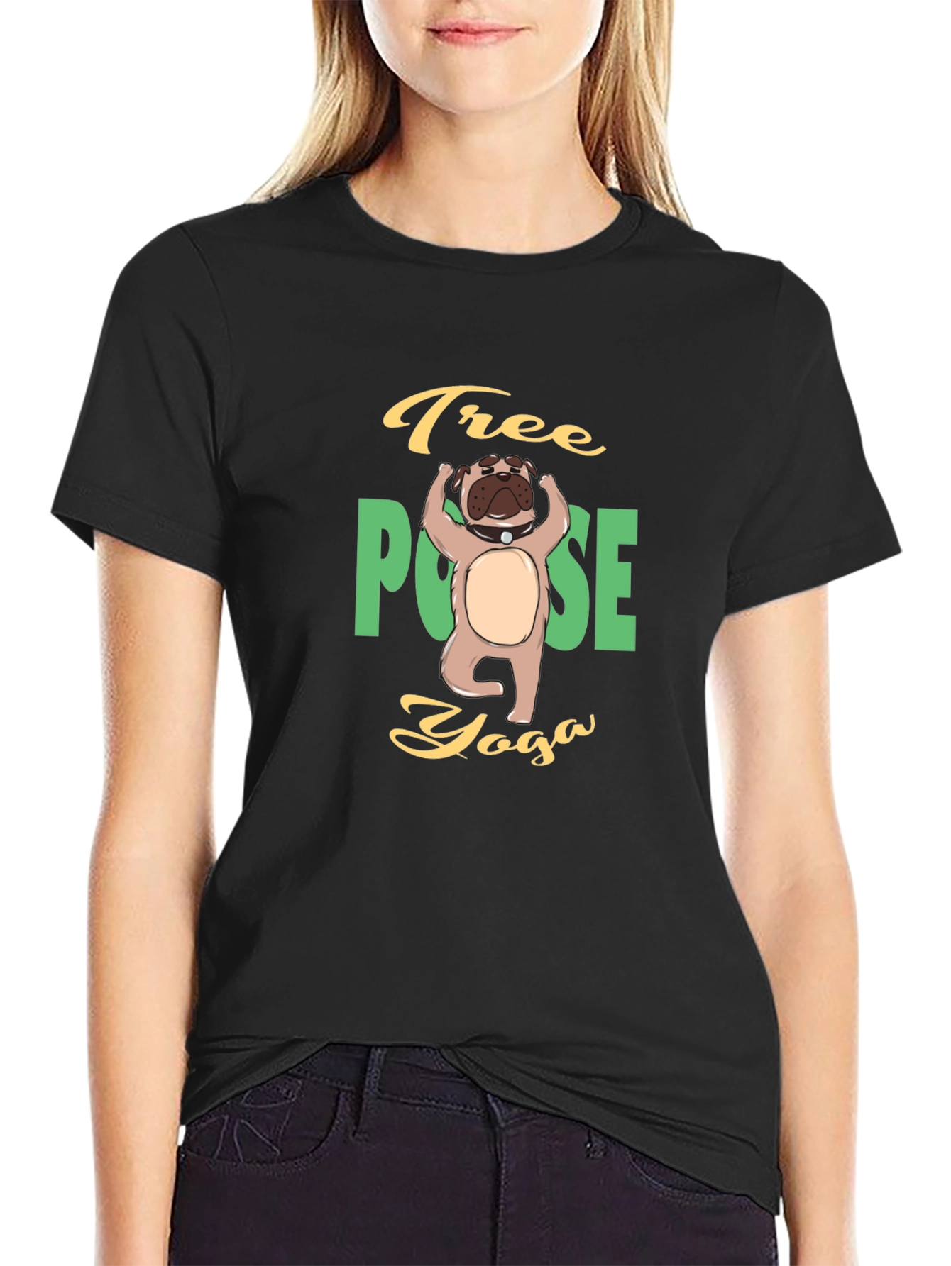 Yoga Dog T-Shirt - Tree Pose Yoga