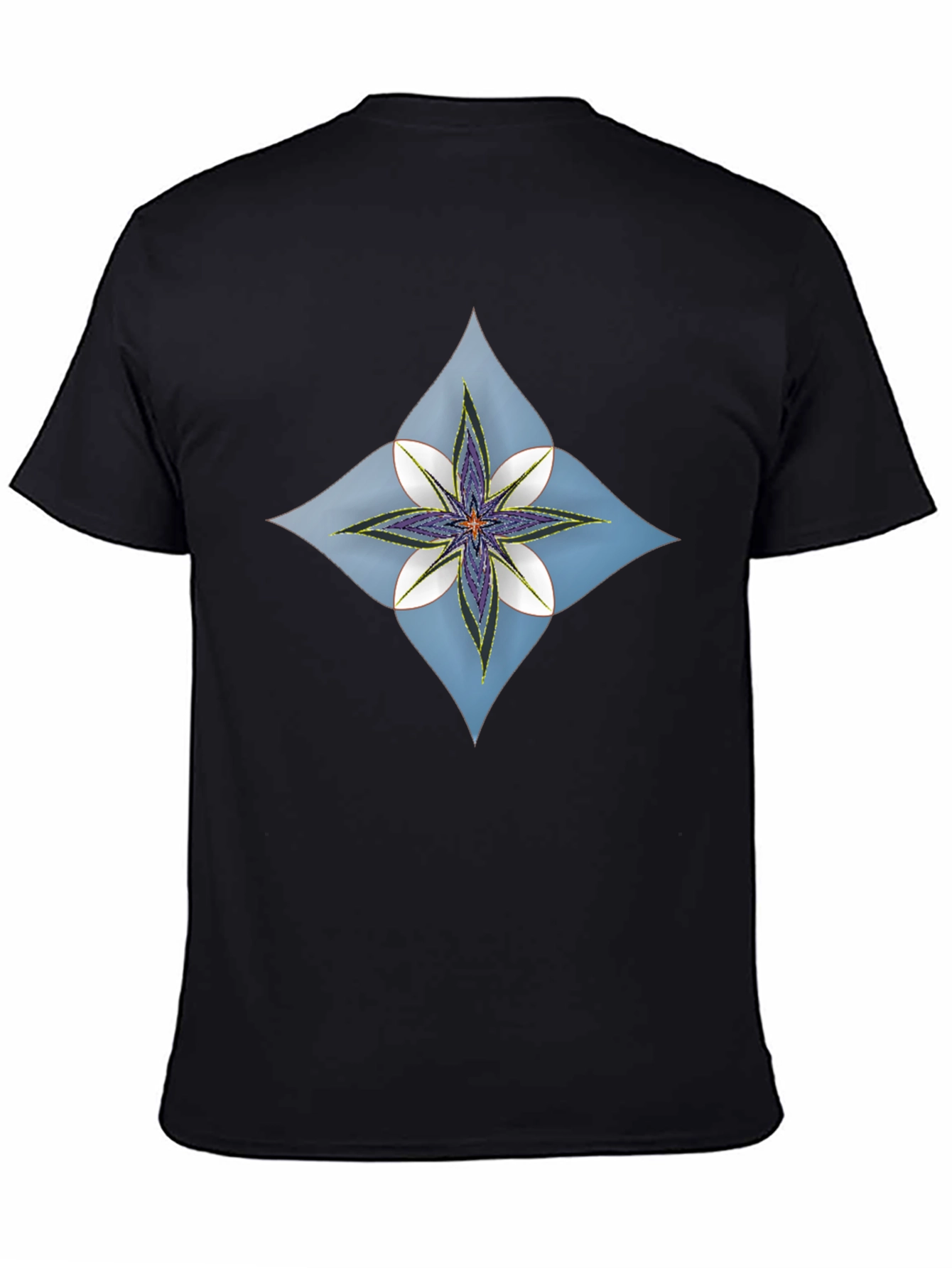 Floral Diamond Black T-Shirt
