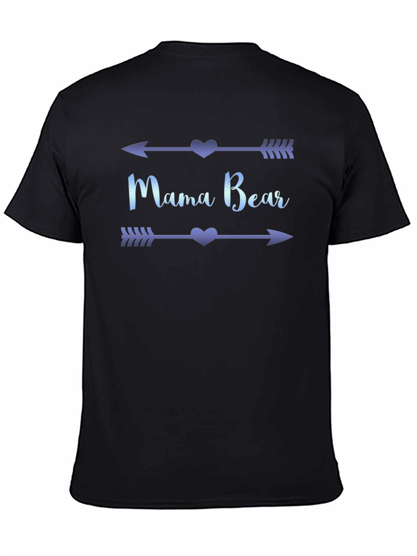 Mama Bear Arrow Heart T-Shirt - Black