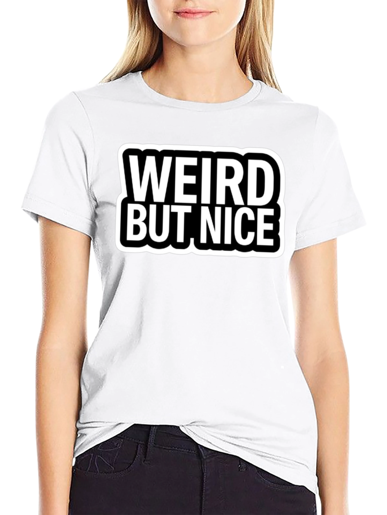 Weird But Nice Black Graphic Tee