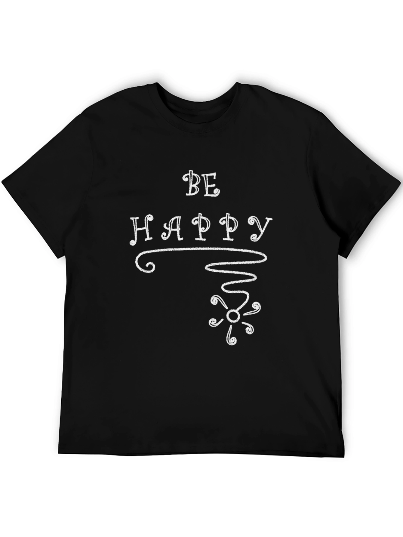 Be Happy T-Shirt - Graphic Print Tee