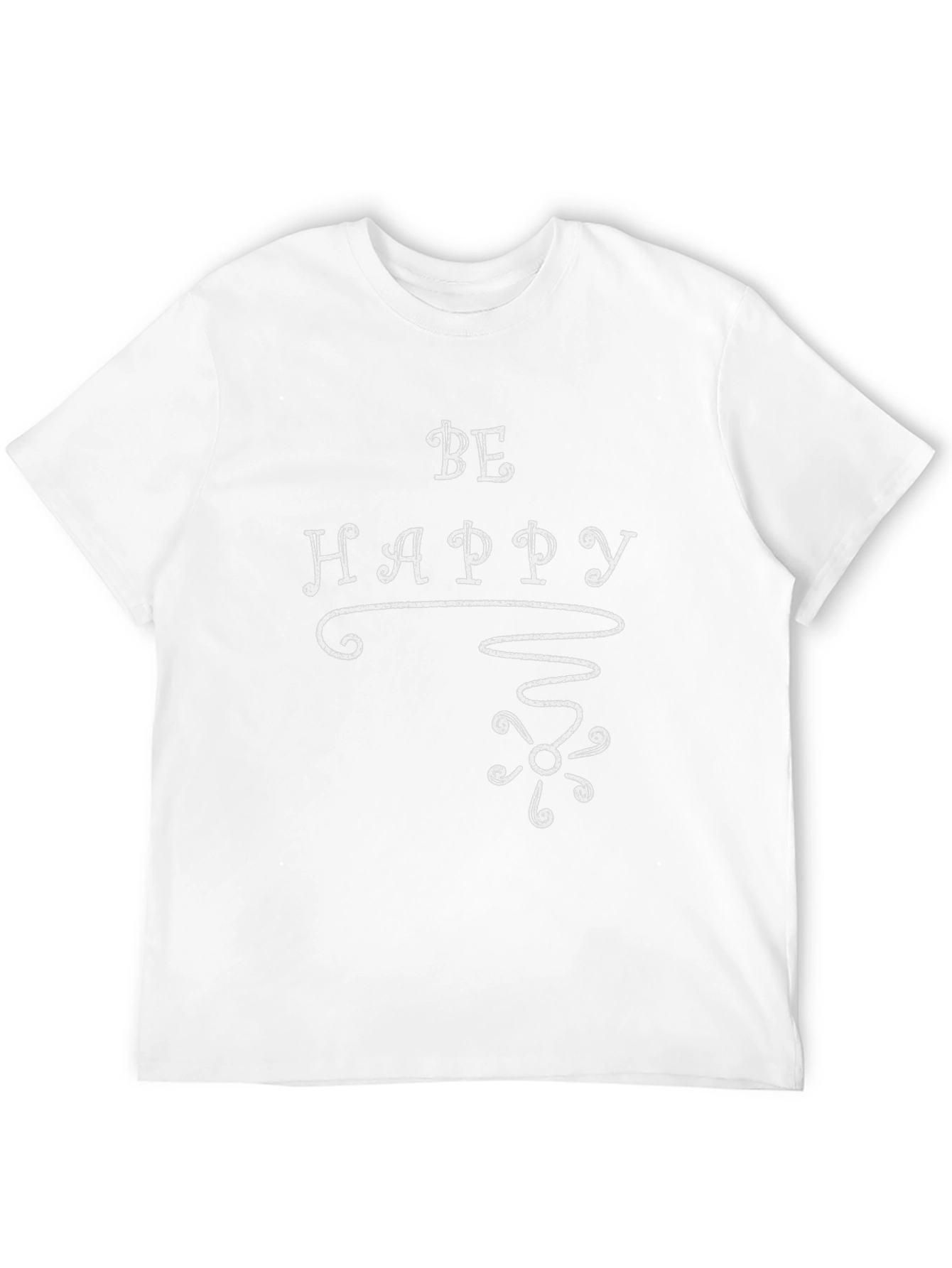 Be Happy T-Shirt - Graphic Print Tee