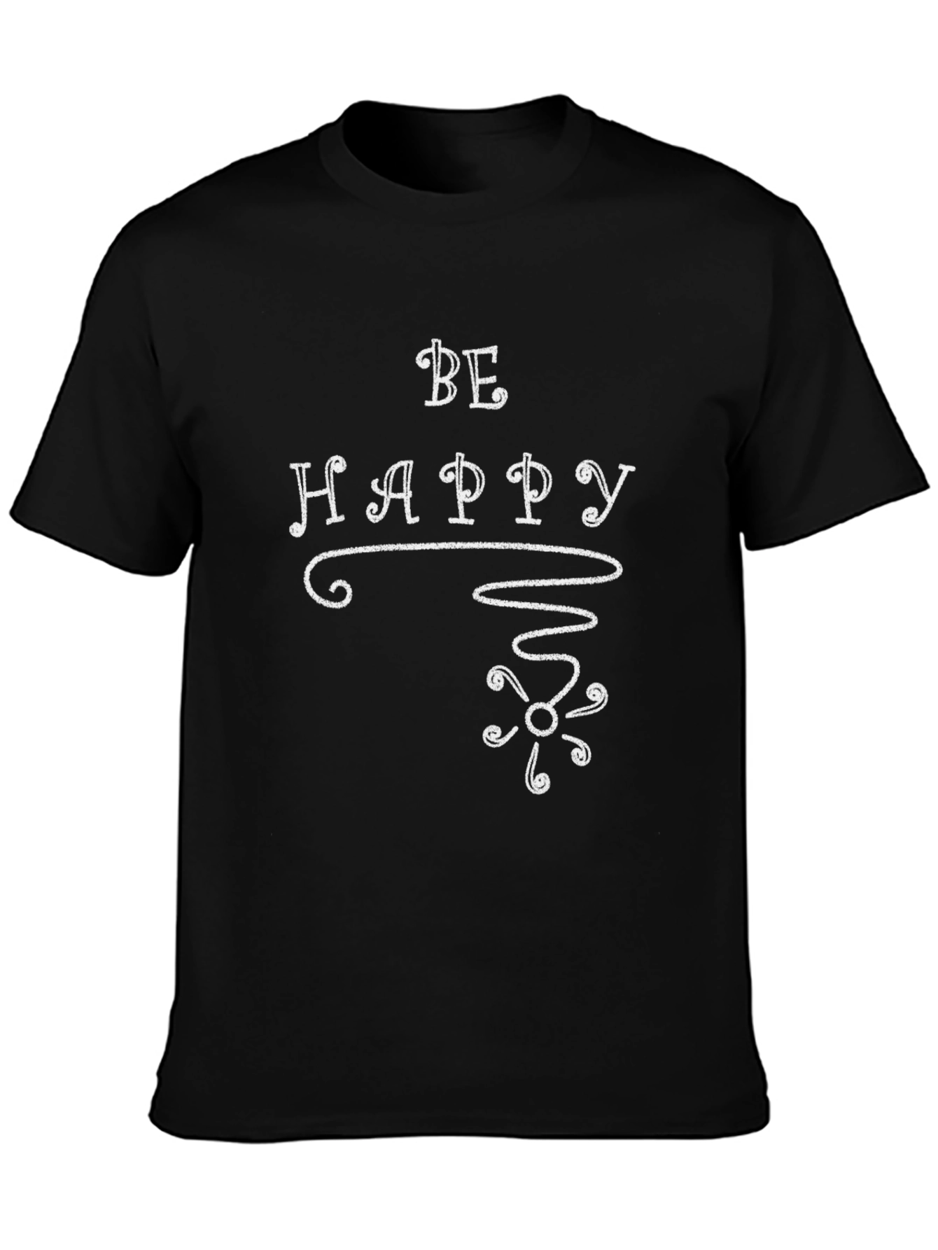 Be Happy T-Shirt - Graphic Print Tee