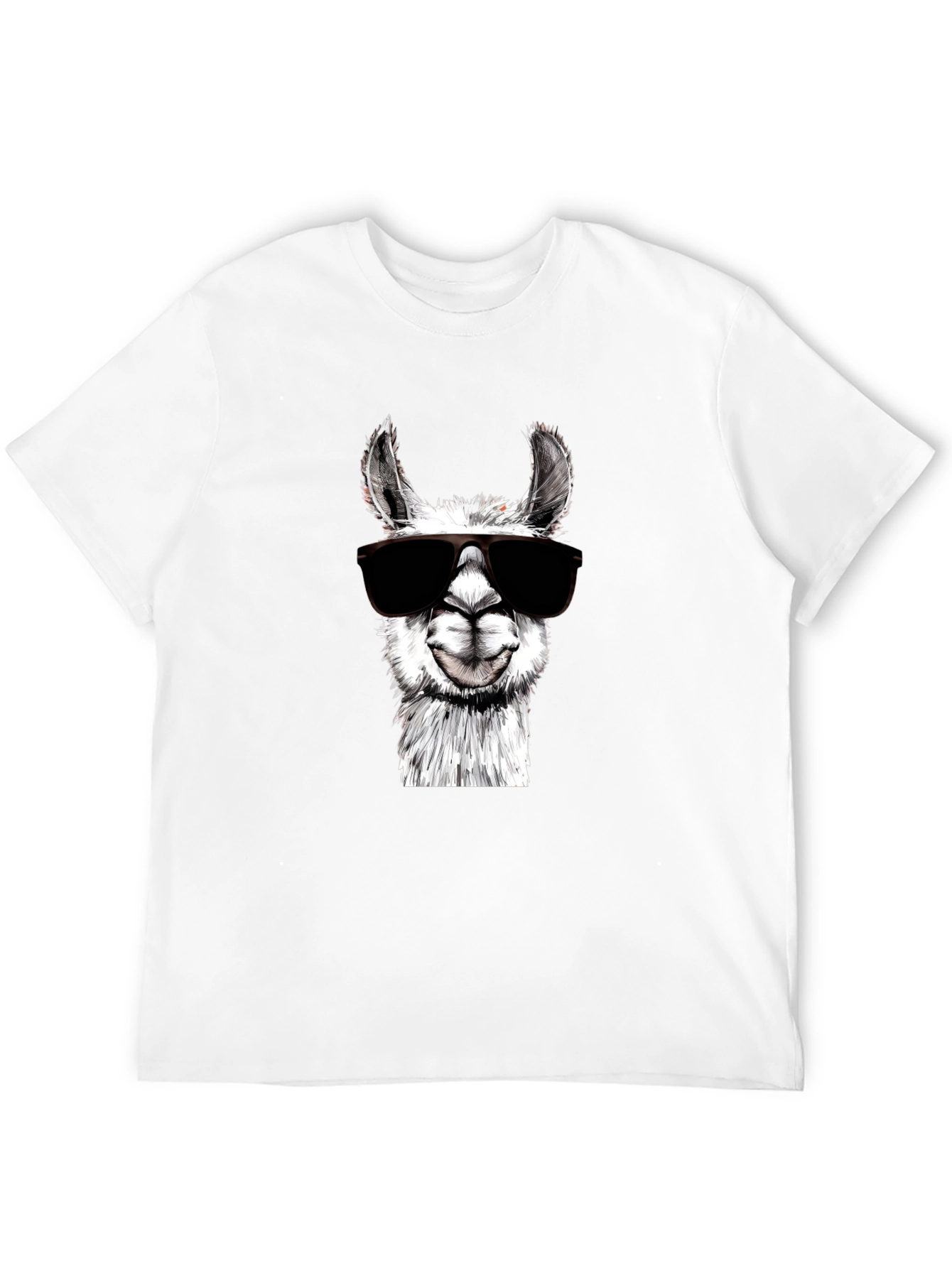 Cool Llama Graphic Tee - Black Cotton Shirt