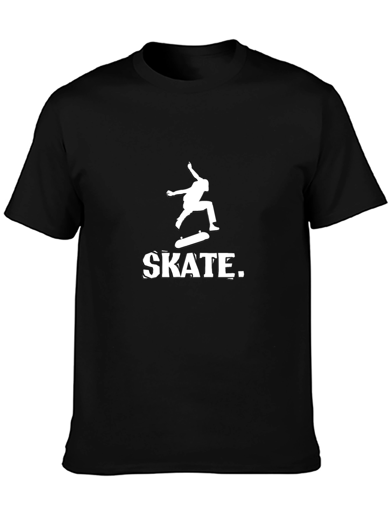 Skateboarding Graphic T-Shirt - Black Cotton Tee
