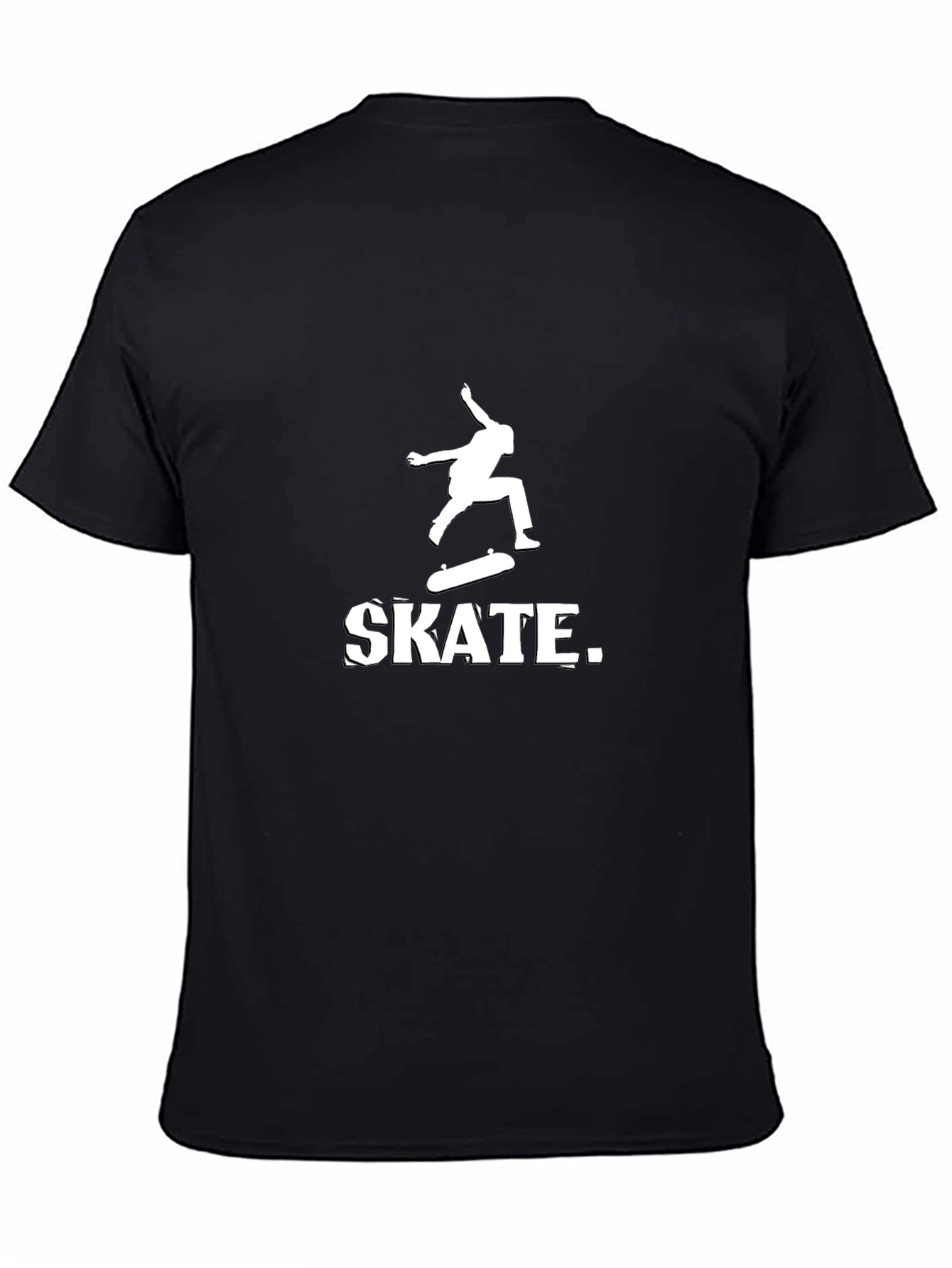 Skateboarding Graphic T-Shirt - Black Cotton Tee