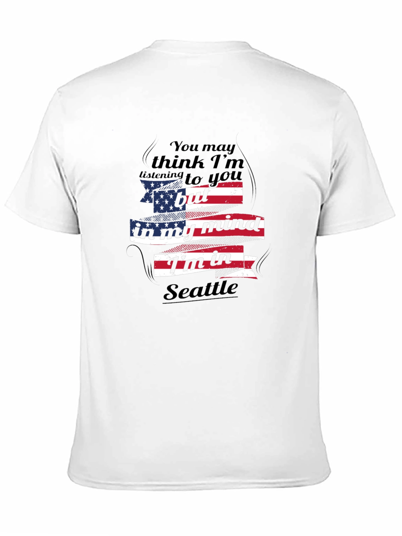 Seattle Mind USA Flag Graphic T-Shirt
