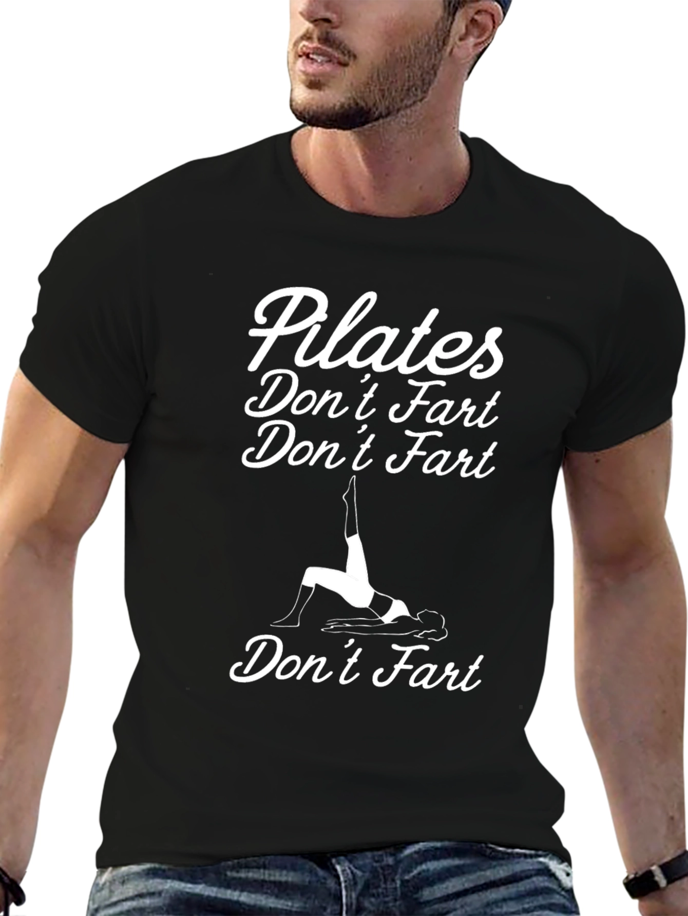 Pilates Dont Fart Funny Workout T-Shirt