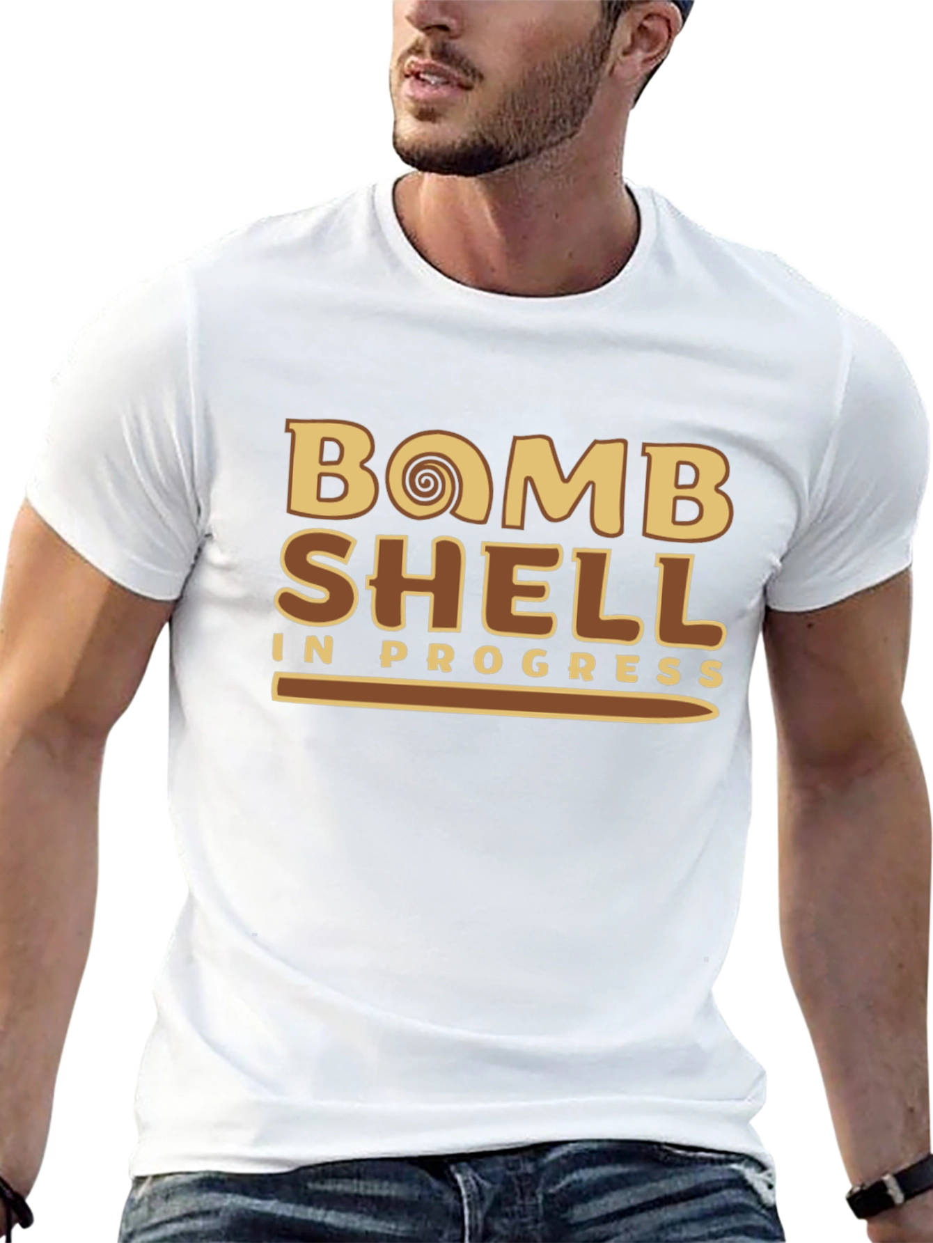 Bomb Shell In Progress Mens Black T-Shirt
