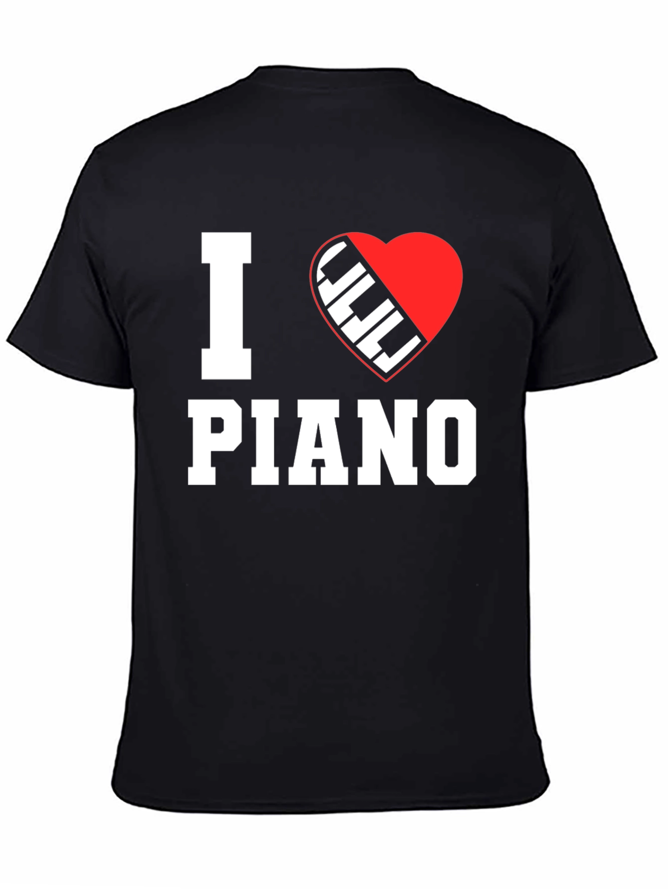 I Heart Piano Graphic Tee - Music Lover Shirt