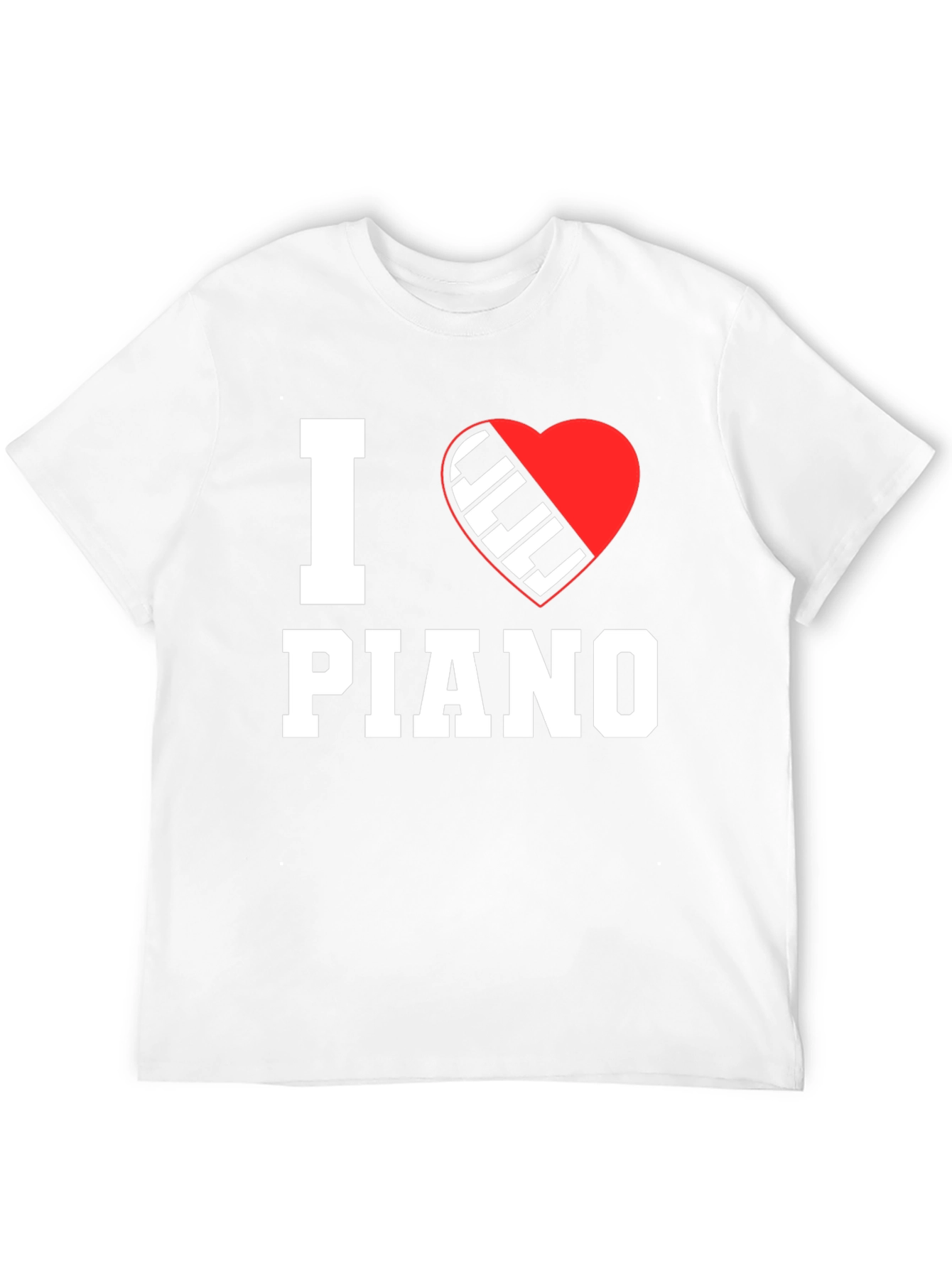 I Heart Piano Graphic Tee - Music Lover Shirt