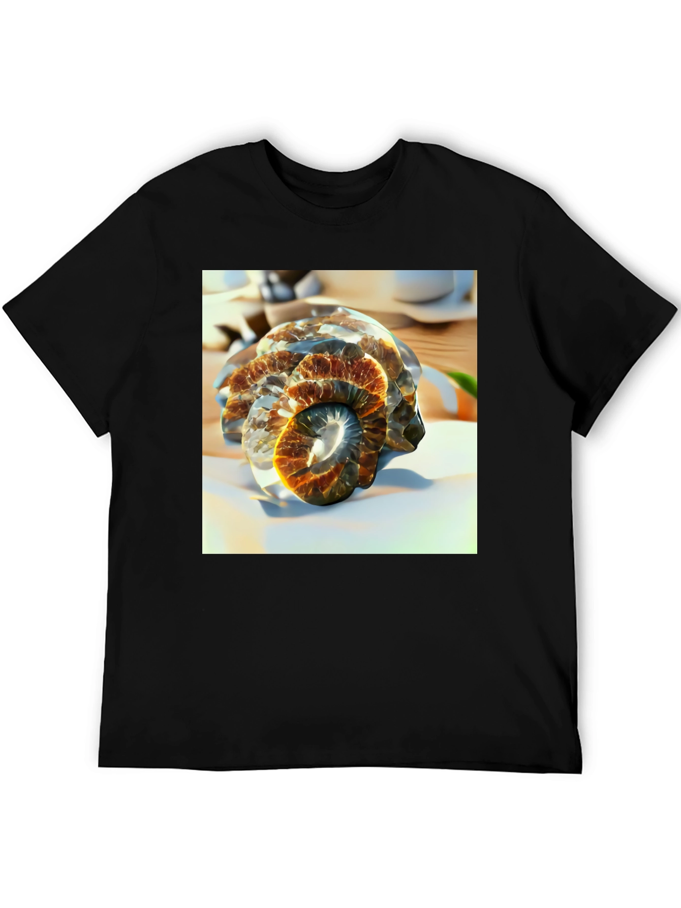 Spiral Fossil Graphic Tee - Unique Design Soft Cotton