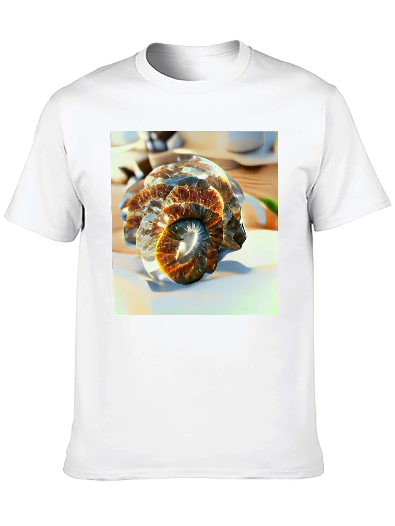 Spiral Fossil Graphic Tee - Unique Design Soft Cotton