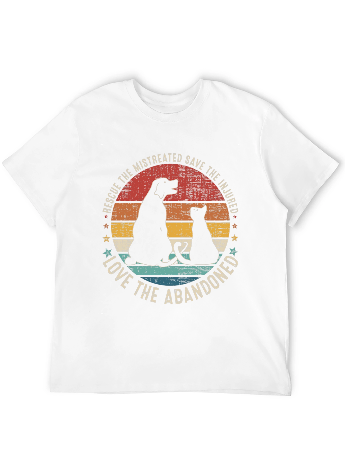 Rescue Dog & Cat Graphic Tee: Love the Abandoned
