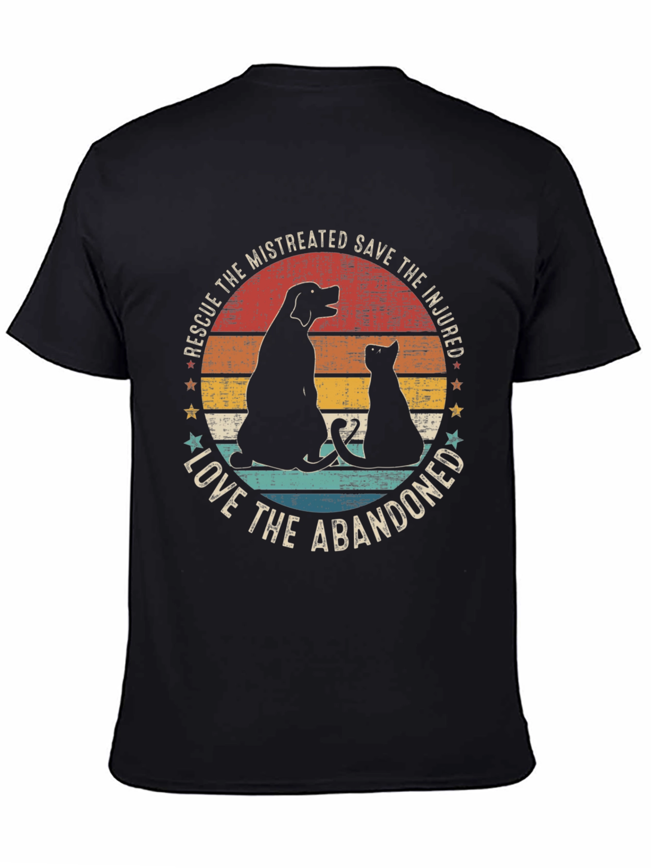 Rescue Dog & Cat Graphic Tee: Love the Abandoned