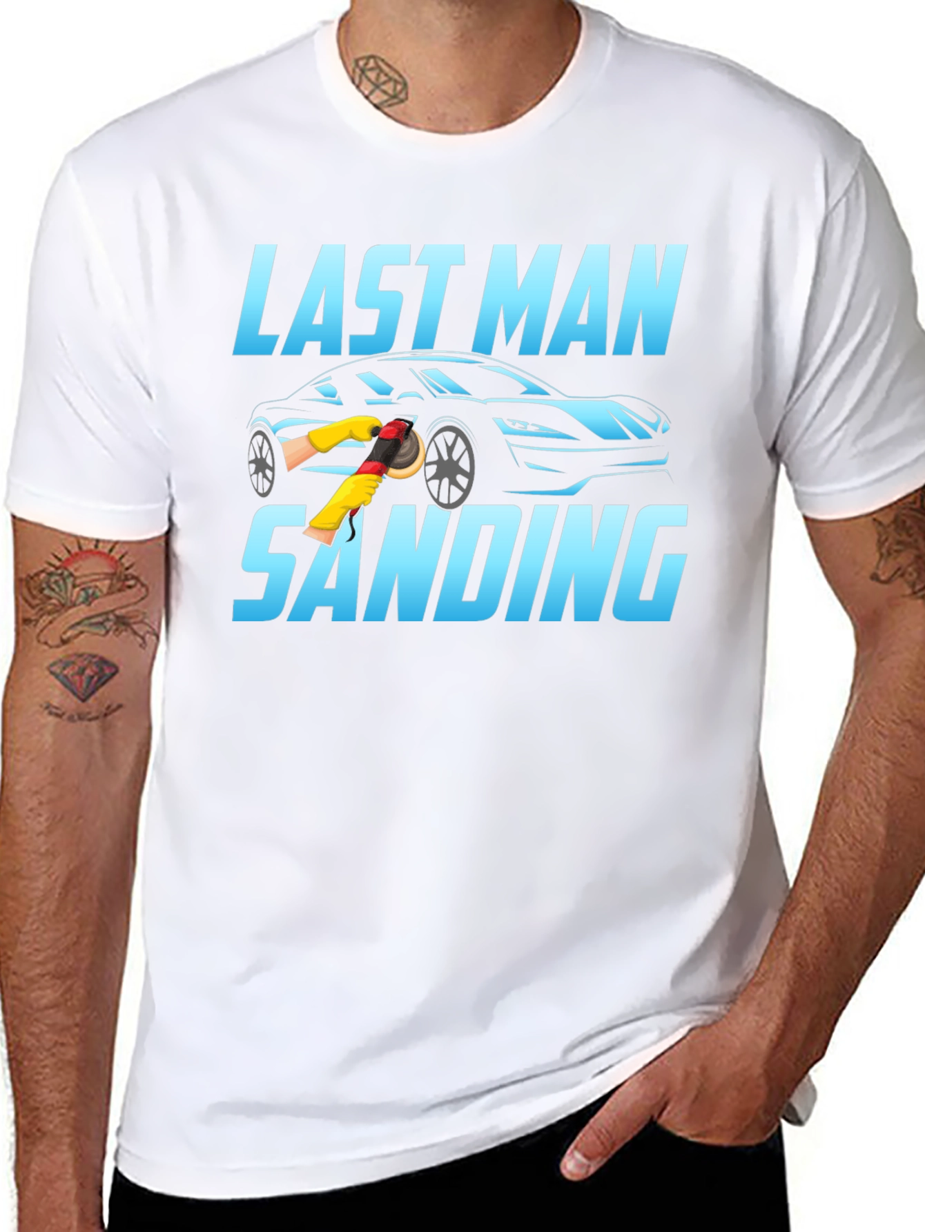 Last Man Sanding Black T-Shirt