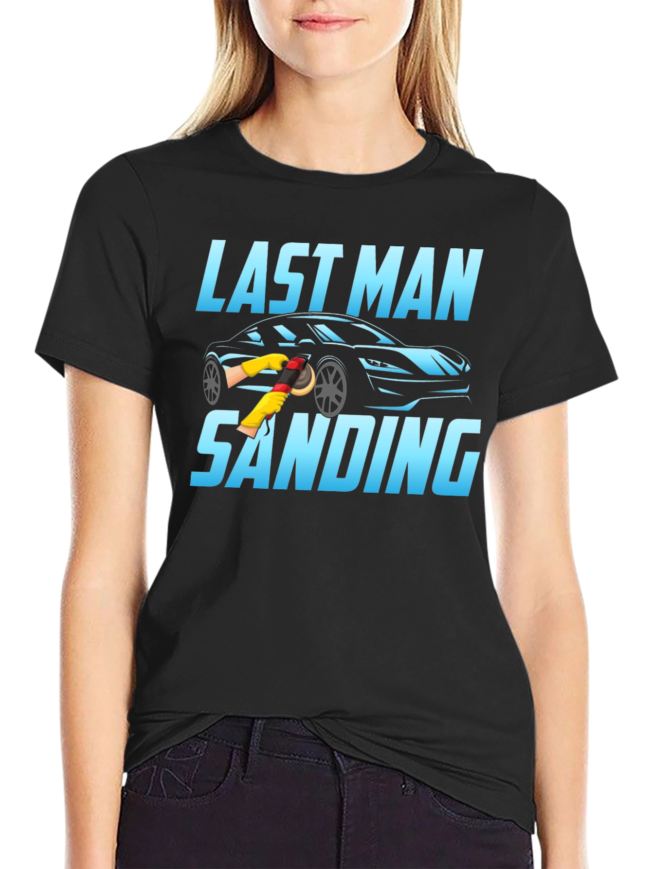 Last Man Sanding Black T-Shirt