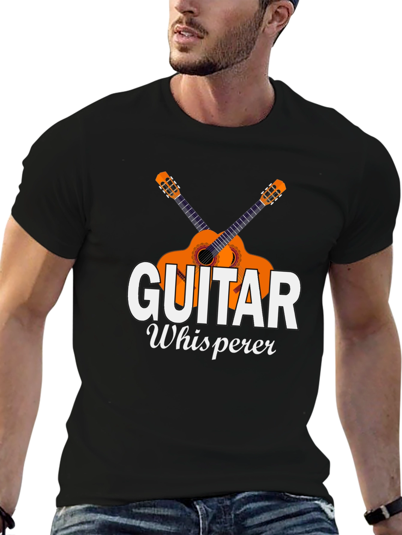 Guitar Whisperer Graphic T-Shirt - Black