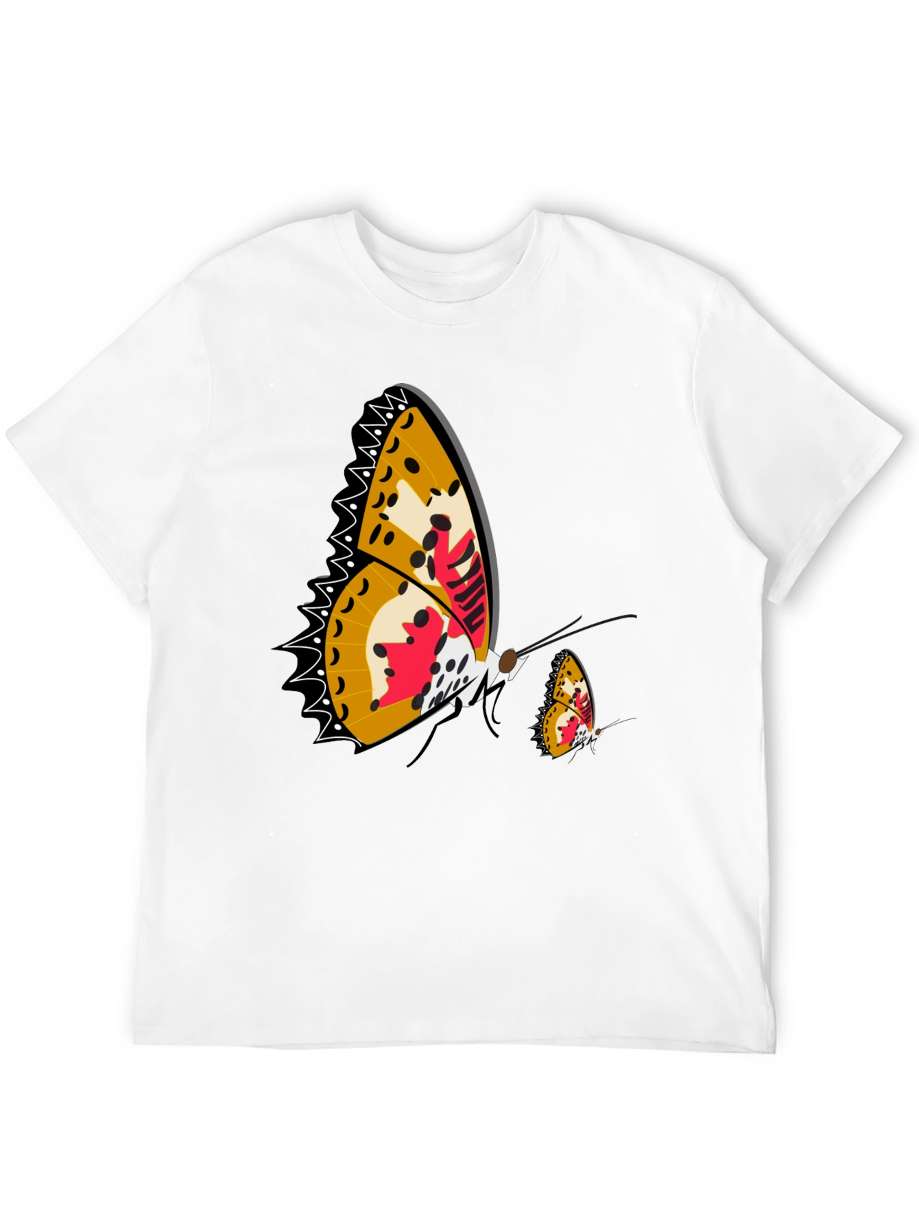 Butterfly Graphic Print Black T-Shirt