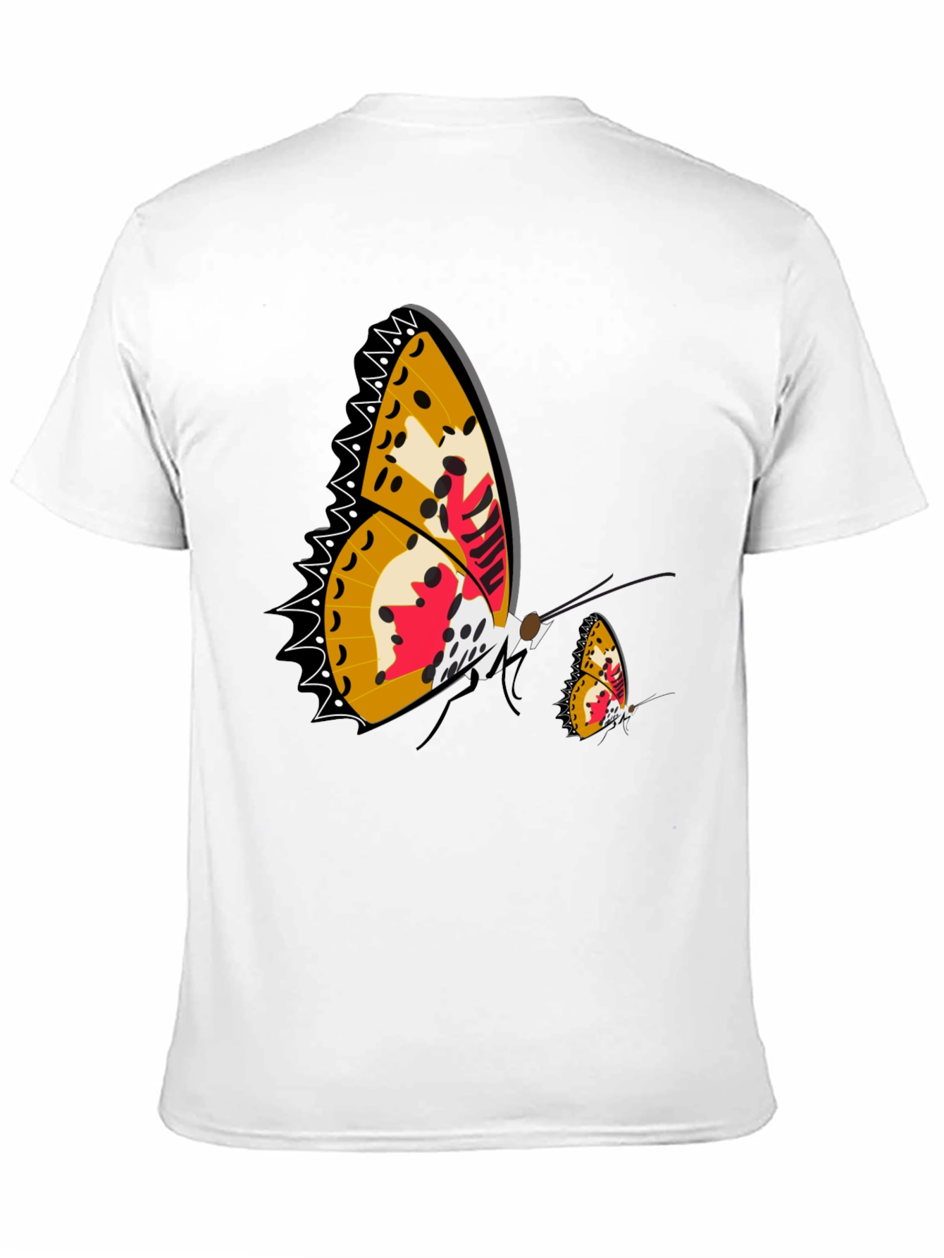 Butterfly Graphic Print Black T-Shirt