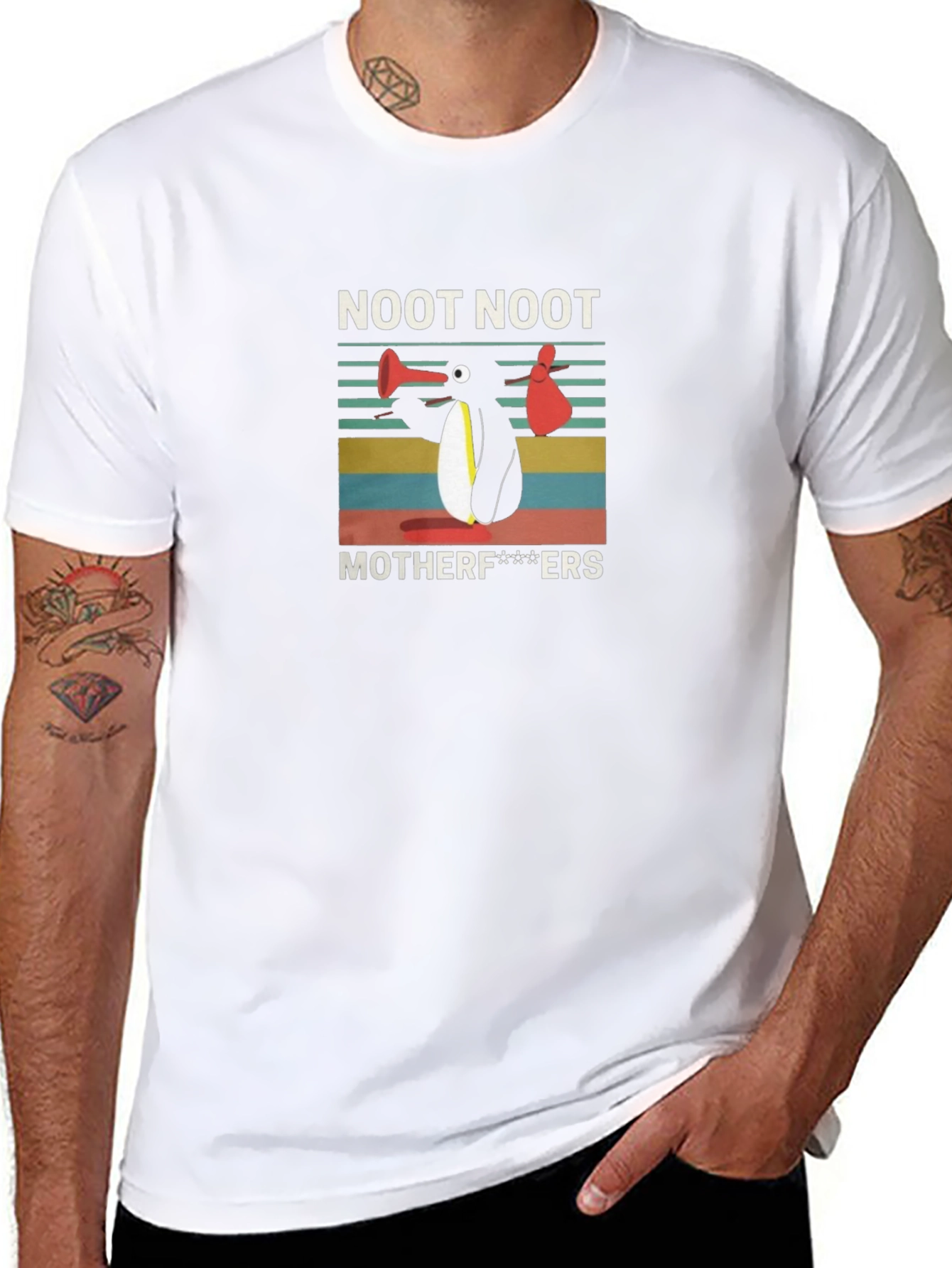 Noot Noot Penguin Graphic Tee - Funny Slogan T-Shirt