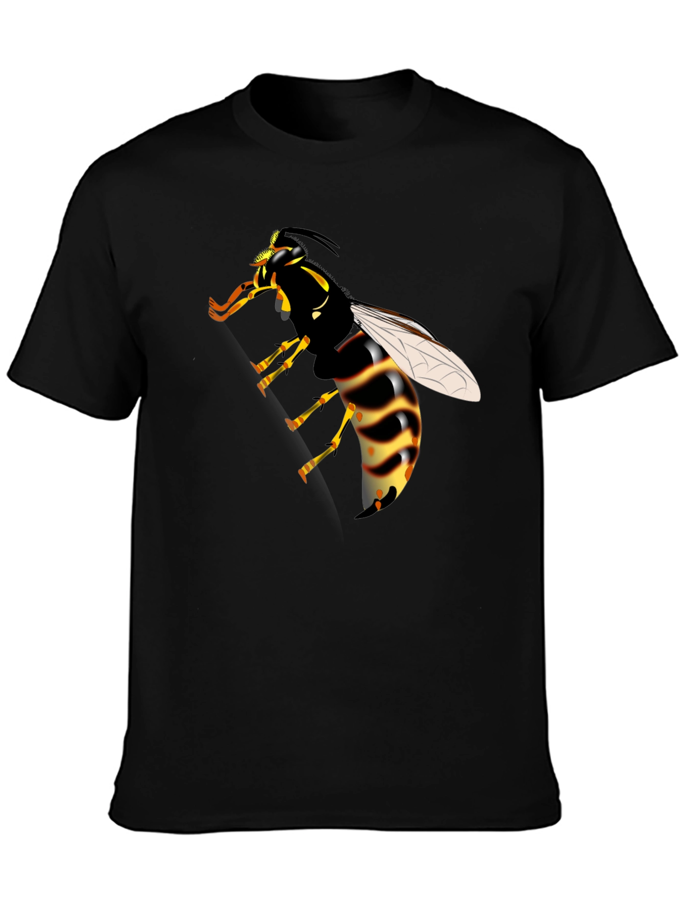 Wasp Graphic Print Black T-Shirt