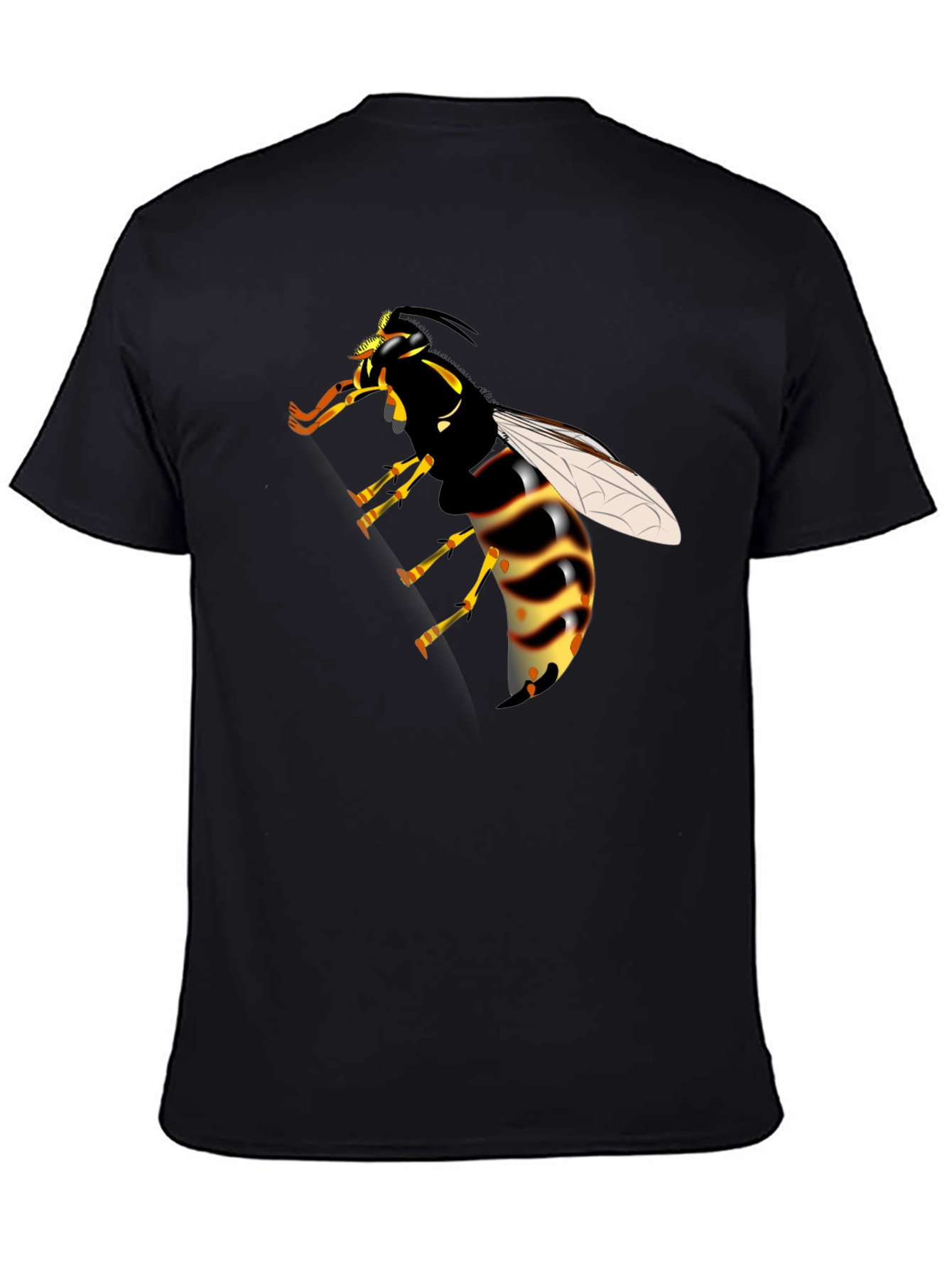 Wasp Graphic Print Black T-Shirt