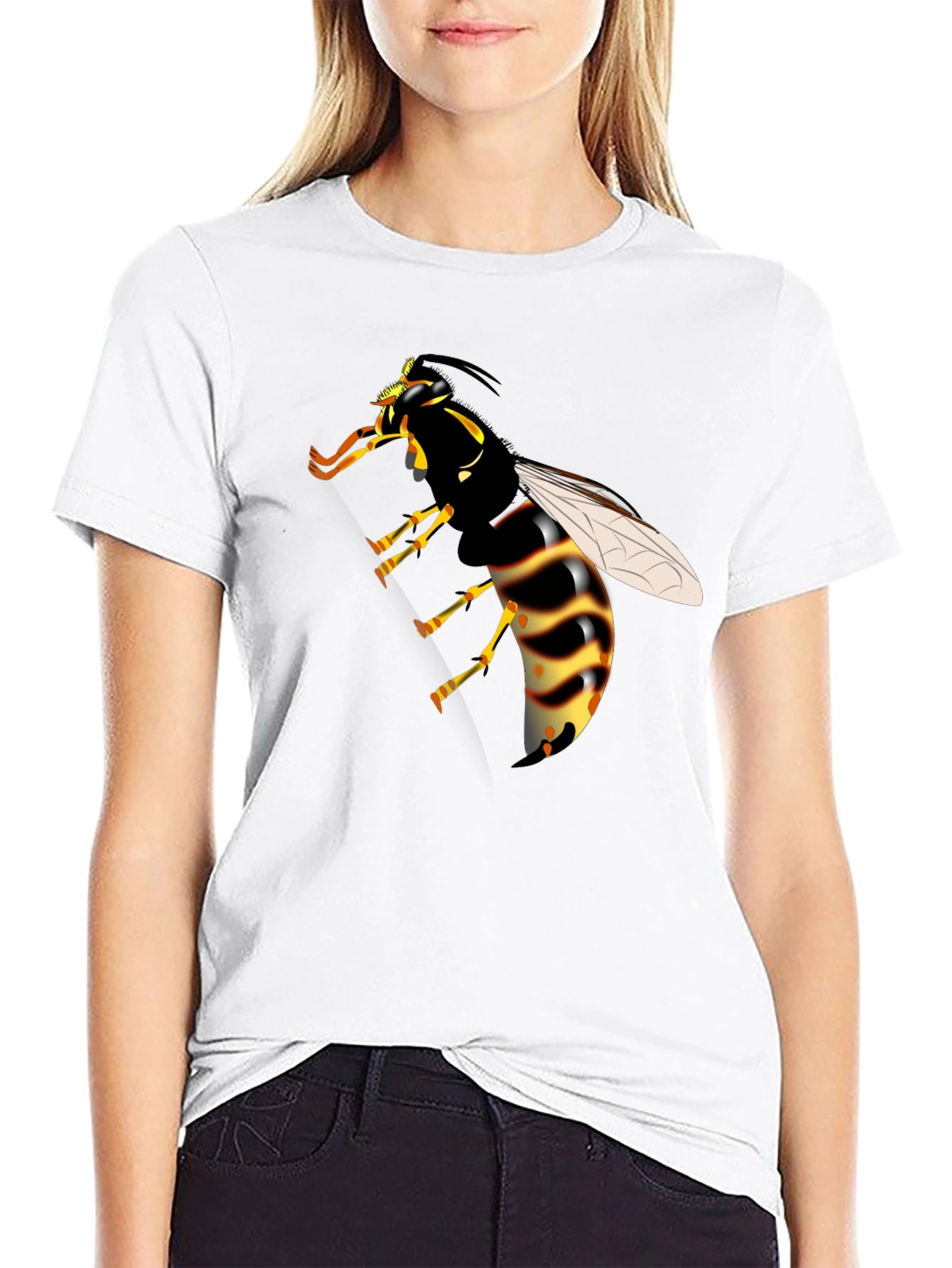 Wasp Graphic Print Black T-Shirt