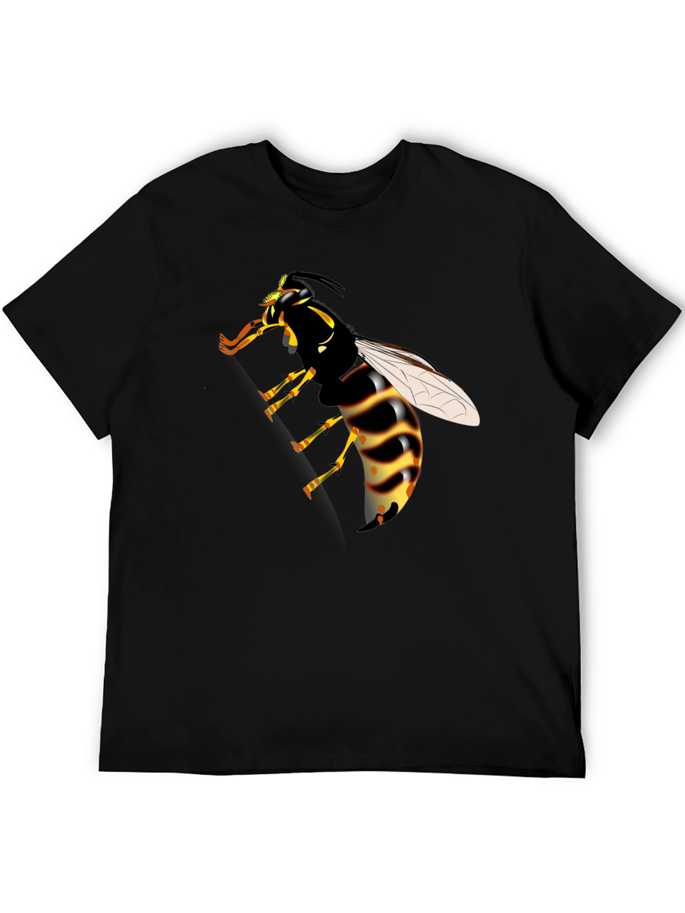 Wasp Graphic Print Black T-Shirt