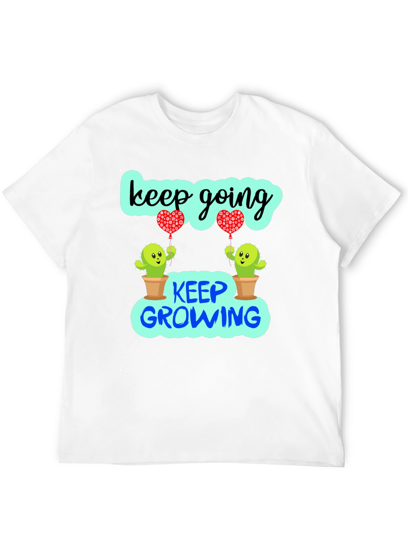 Keep Going Growing Cactus Graphic T-Shirt