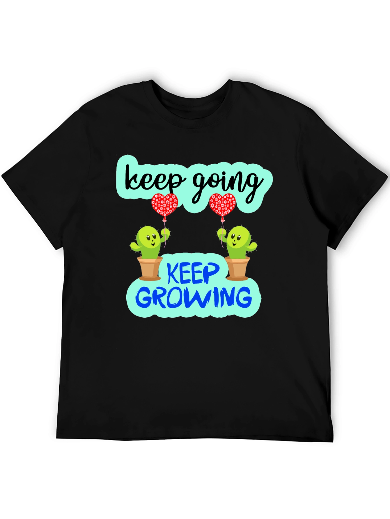 Keep Going Growing Cactus Graphic T-Shirt