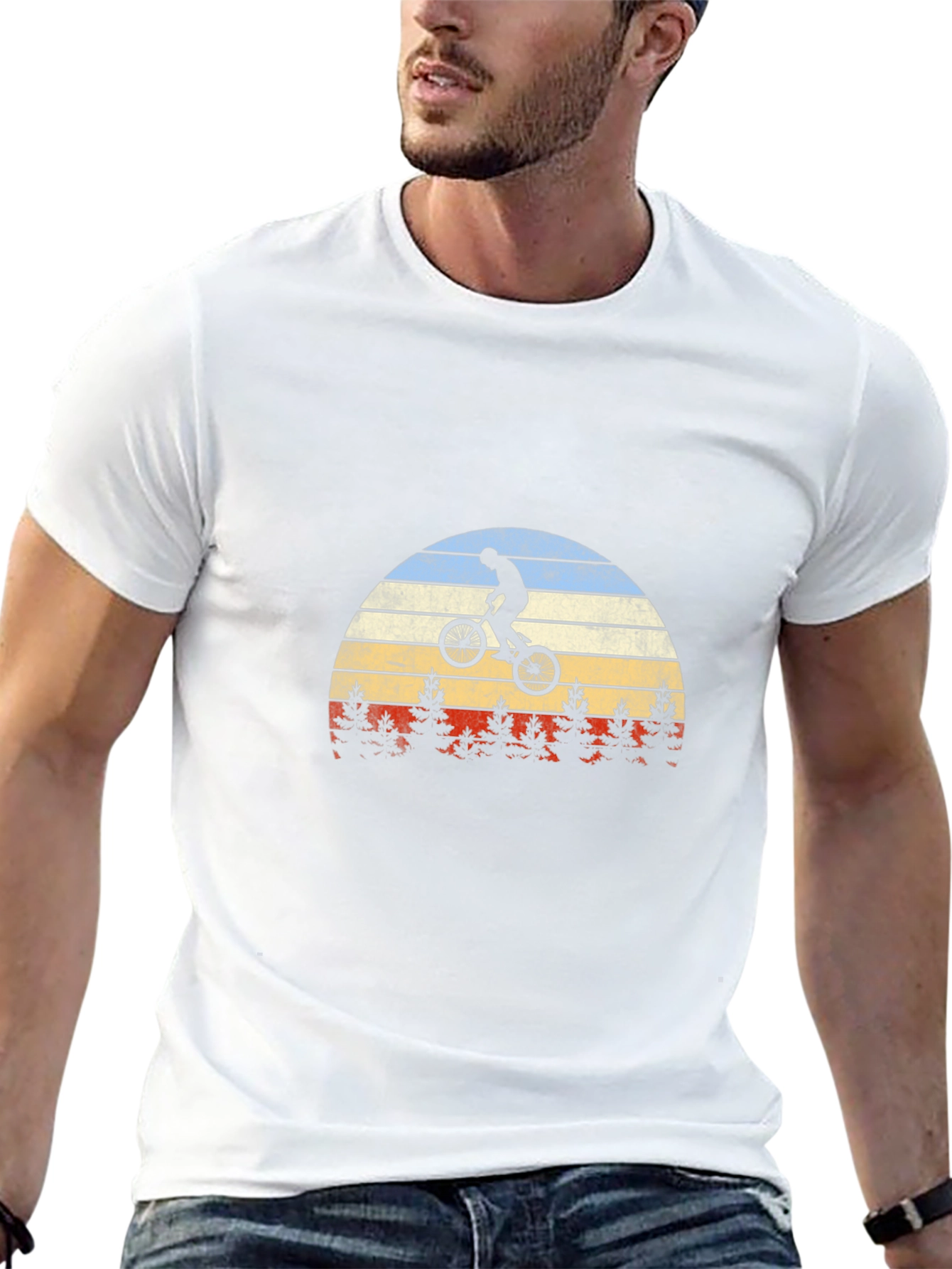Retro Bike Sunset T-Shirt
