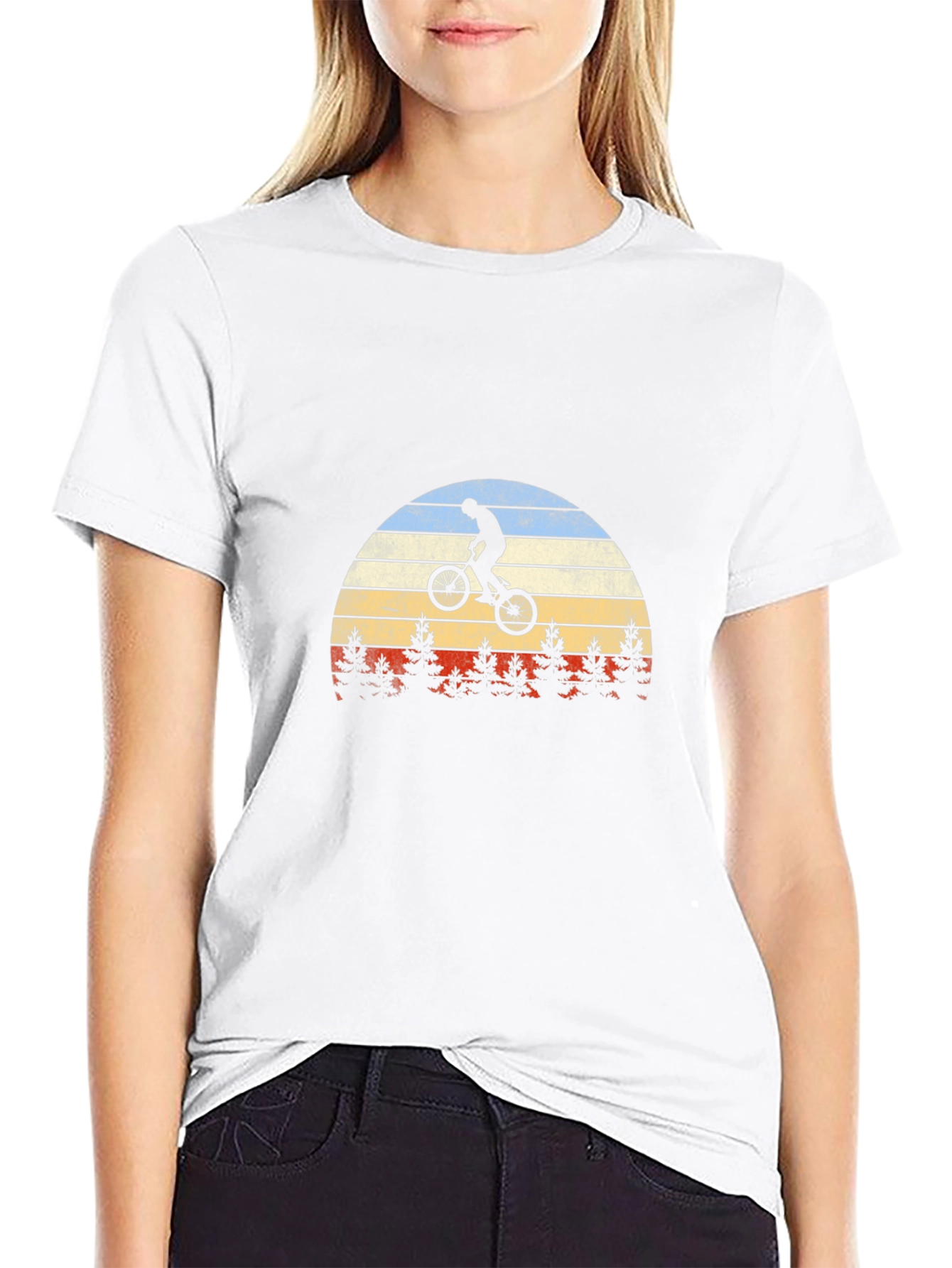 Retro Bike Sunset T-Shirt