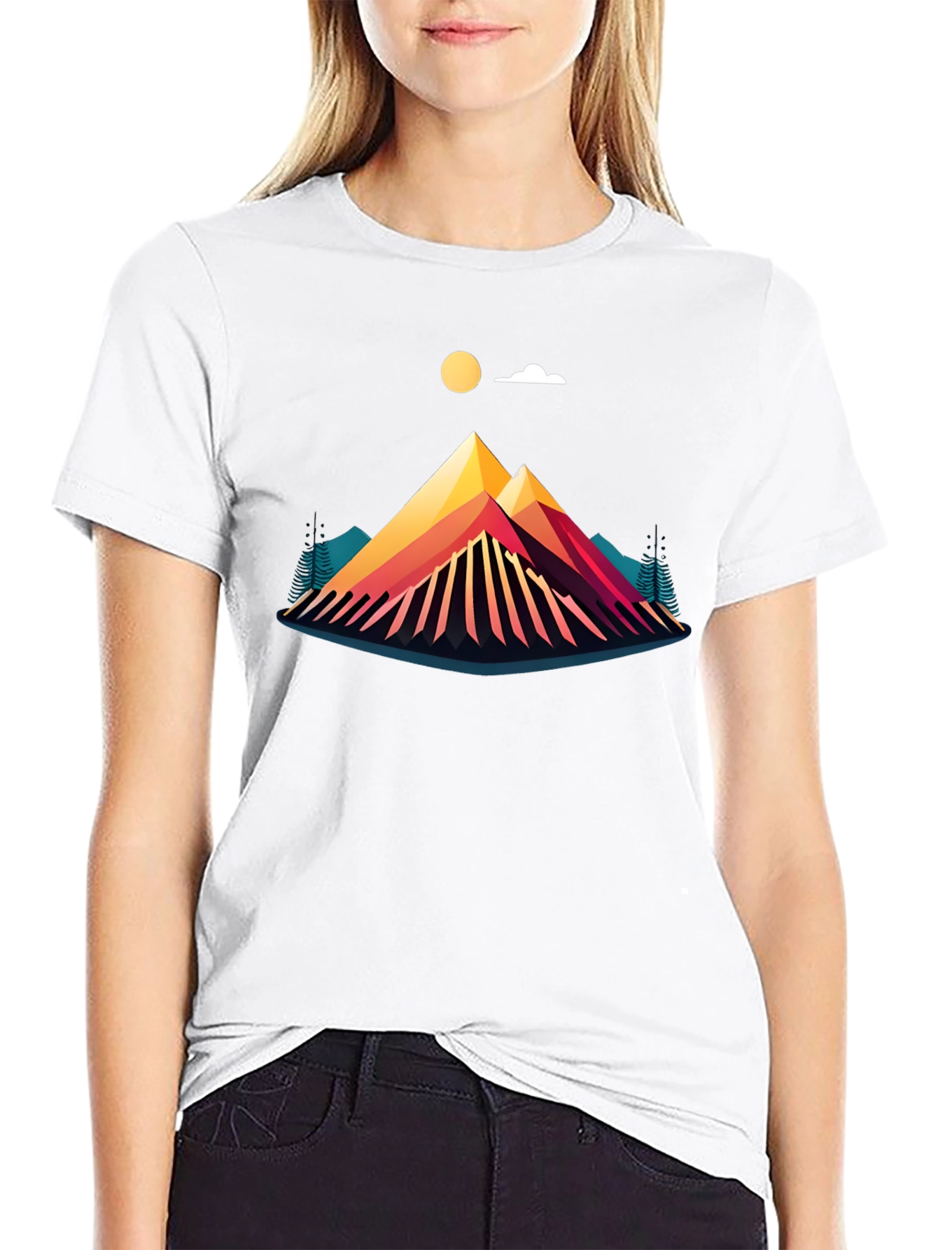 Geometric Mountain Graphic Tee - Adventure Ready
