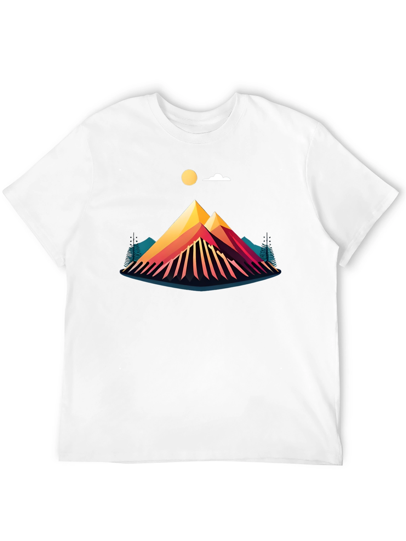 Geometric Mountain Graphic Tee - Adventure Ready
