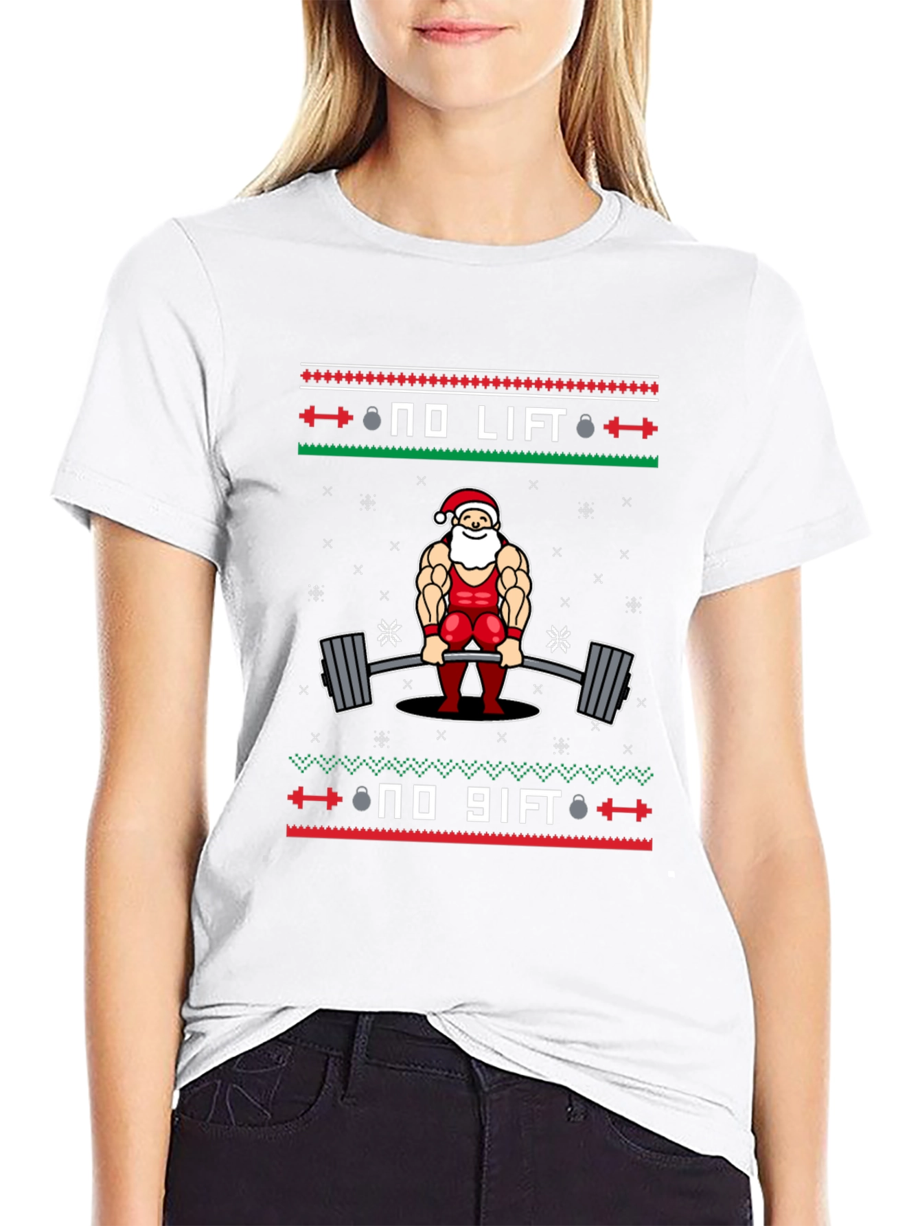 No Lift No Gift Santa T-Shirt