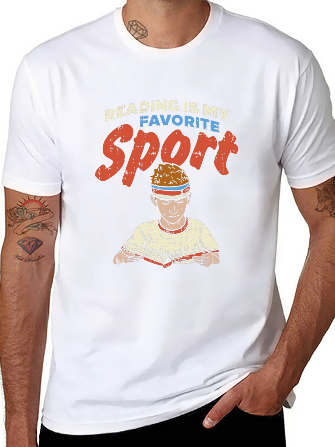 Reading is My Favorite Sport Graphic Tee